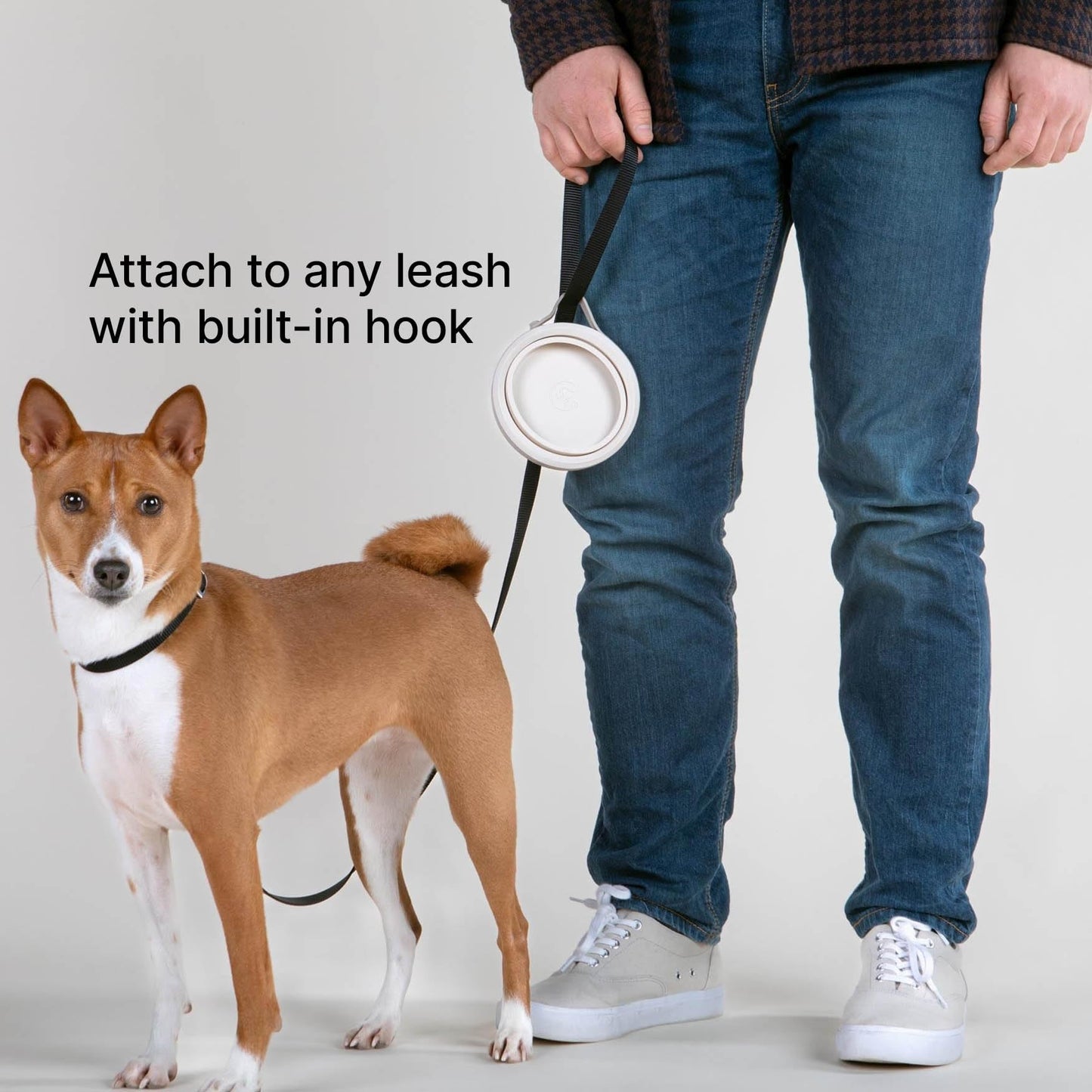 Cleverpup Dog Walk & Train Bundle - Hands Free Training Sling in Sand, Snackpack in Sand, & Small Nomad Bowl in Sand