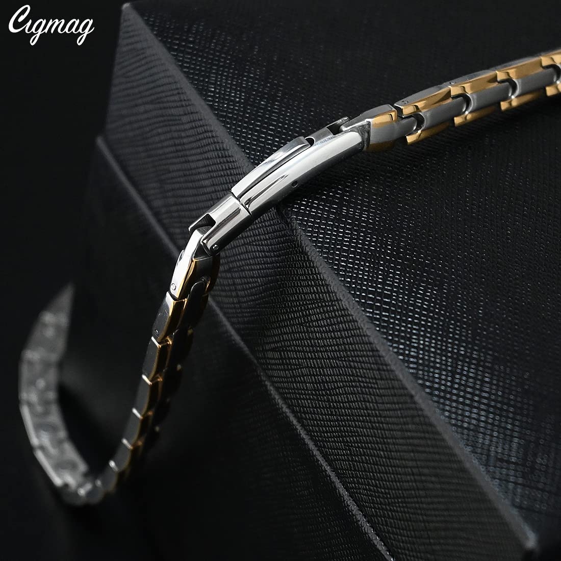 Cigmag Titanium Necklace for Men Women - Magnetic Necklace Ultra Strength Magnets - with Adjustable Sizing Tool and Present Box