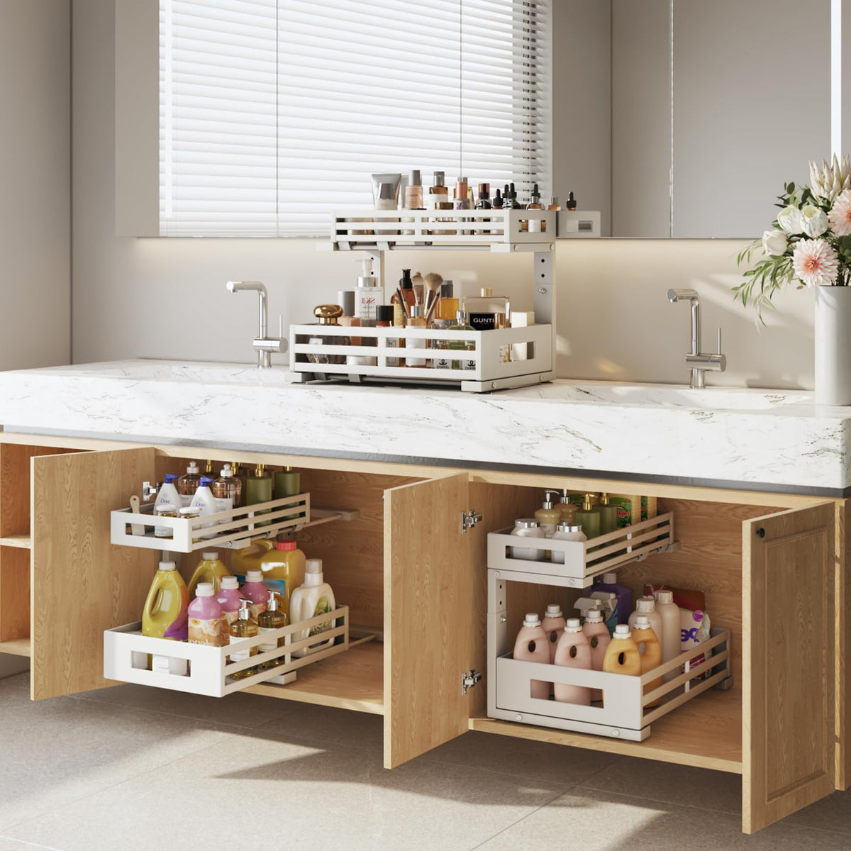 L Shaped Metal Under Sink Organizer (2 Count)