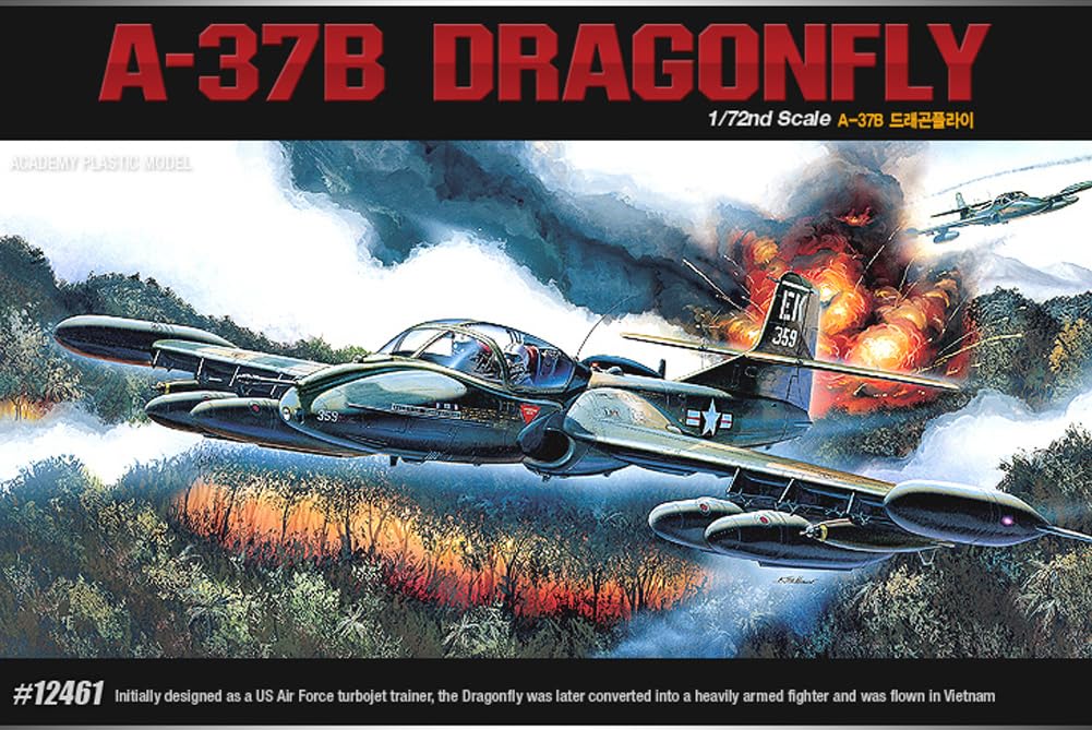 Academy Hobby Model Kits Scale Model : Airplane & Jet Kits (1/72 A-37B Dragon Fly)