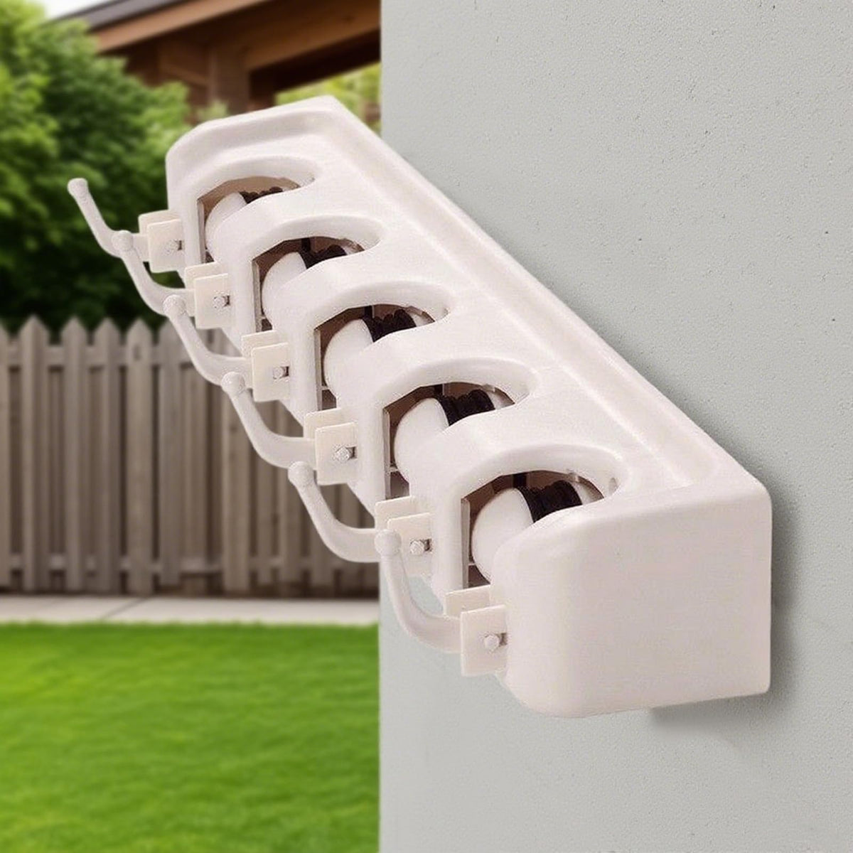 Broom Holder Wall Mount 5 Slots Heavy Duty Organizer