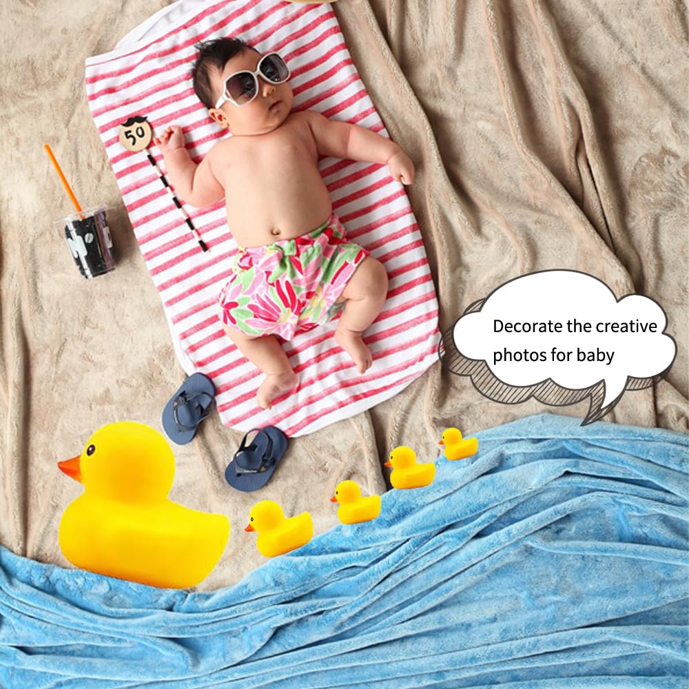 3 inch Kalafona Rubber Yellow Ducks/ Ducky No Hole Waterproof No Squeak Bath/Pool/Water Float Toy Stuffed with Sealed Plug Without Hole for Kids in Bulk