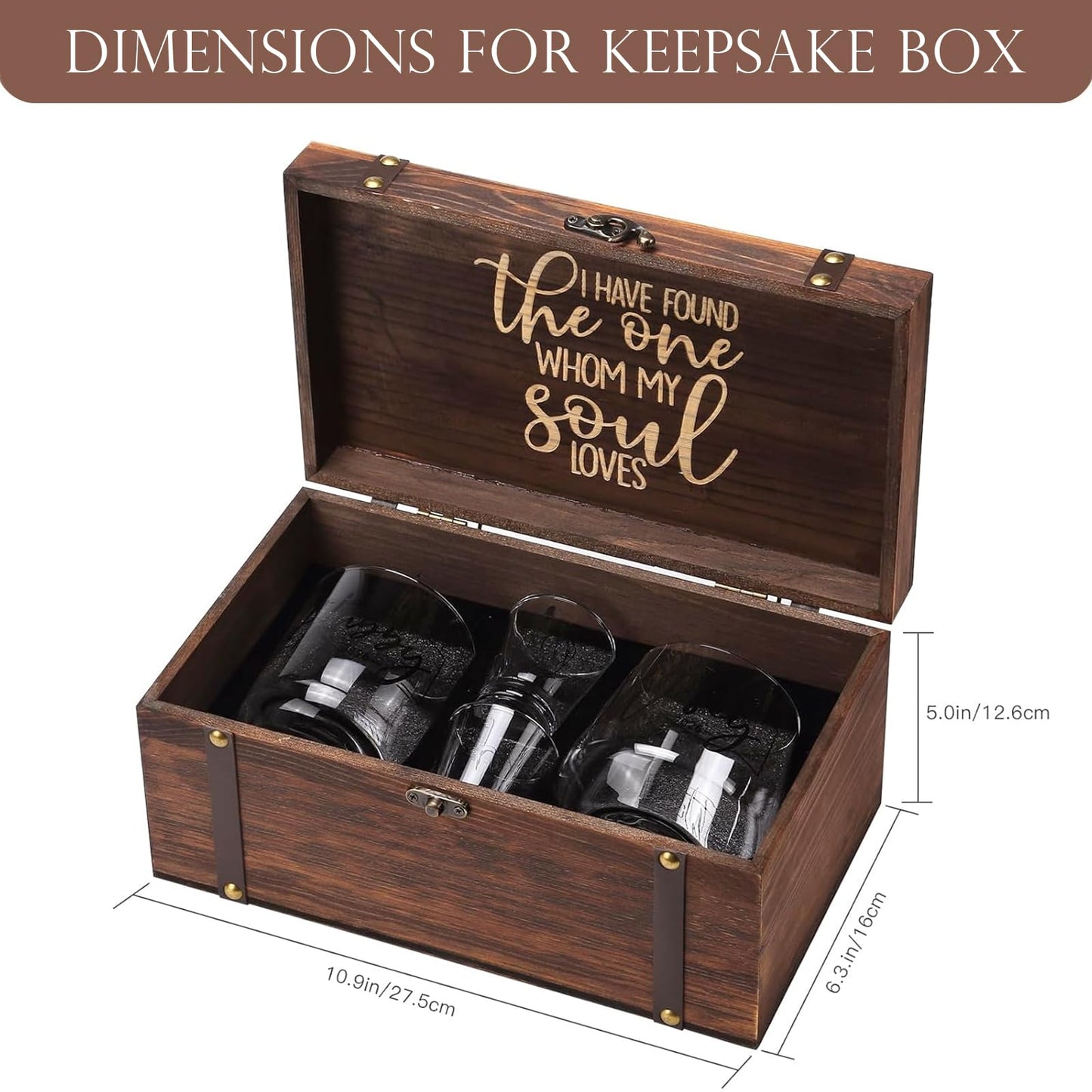 Hubby & Wifey Wedding Keepsake Box Set, Bridal Shower Gifts,Unique Wedding Engagement Gifts for Couples Mr Mrs Storage Gift Box,Newly-Married Giftă2026ă
