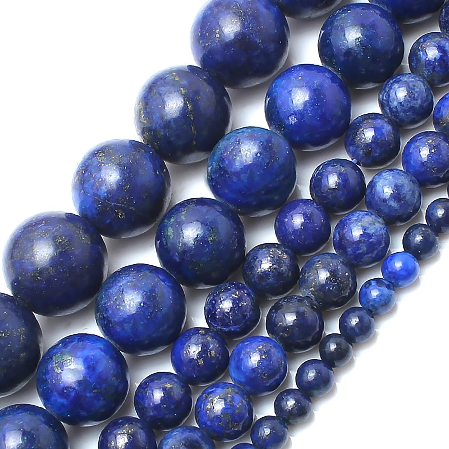 Yochus 45pcs Lapis Lazuli Beads,8mm Healing Power Natural Stone Round Loose Beads for Jewelry Making Earring Necklace DIY Crafts