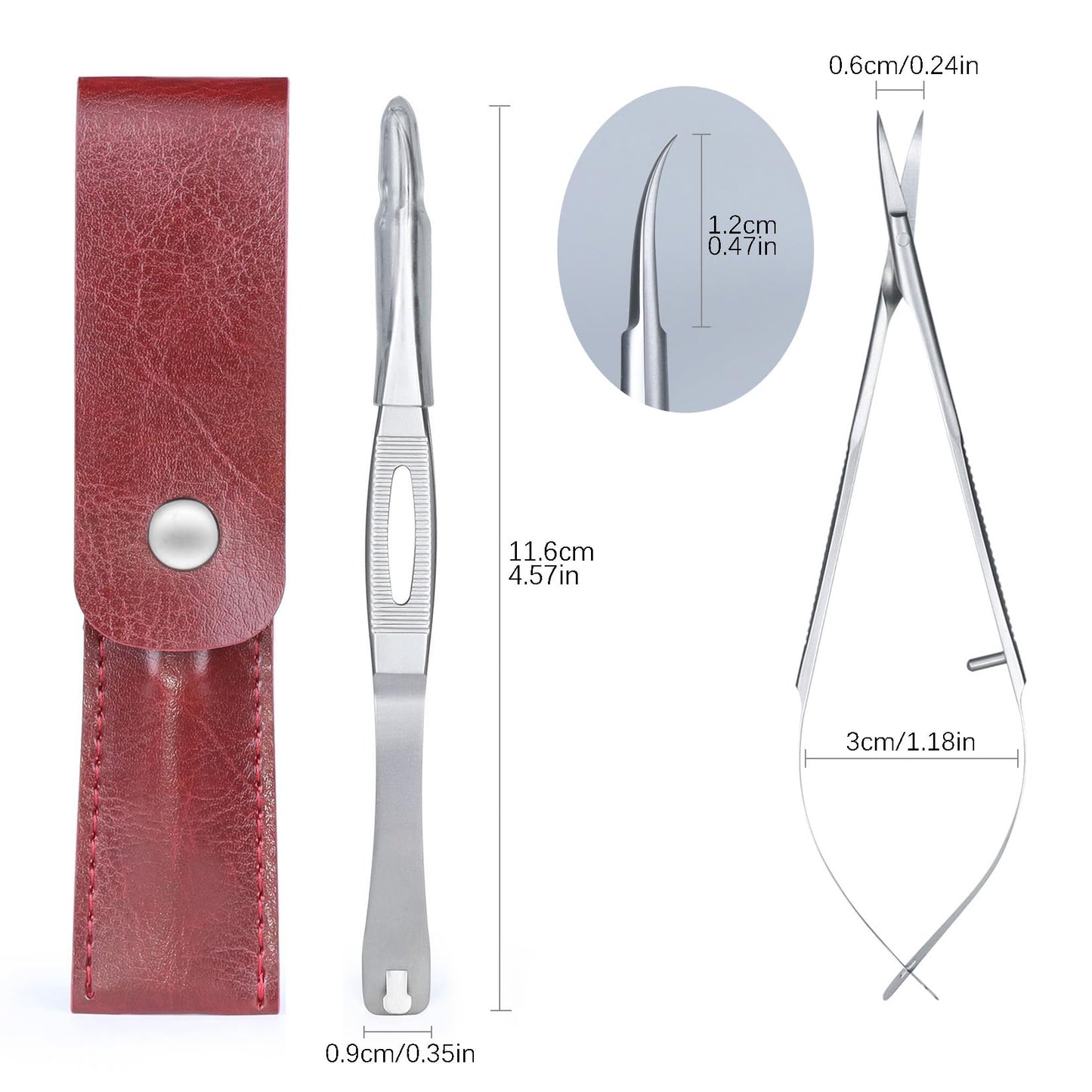 XGIZMOO Cuticle Scissors Extra Fine Curved Professional Ultra Sharp Precise Pointed Tip Cuticle Trimmer Cutter for Hang Nails and Dry Skin