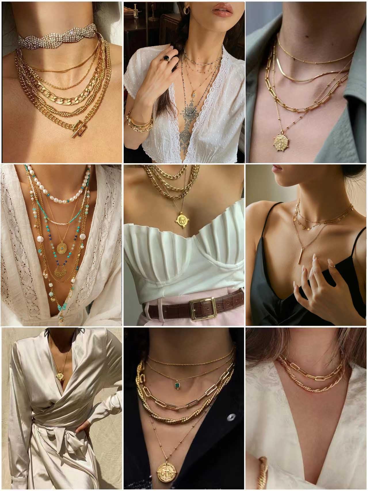 Layering Magnetic Necklace Clasps, Multiple Necklace Clasp,Necklace Clasps for Layered Look,Stainless Steel Chain Link Clasps for Necklaces and Bracelets, Silver, Gold (3 Golden B)