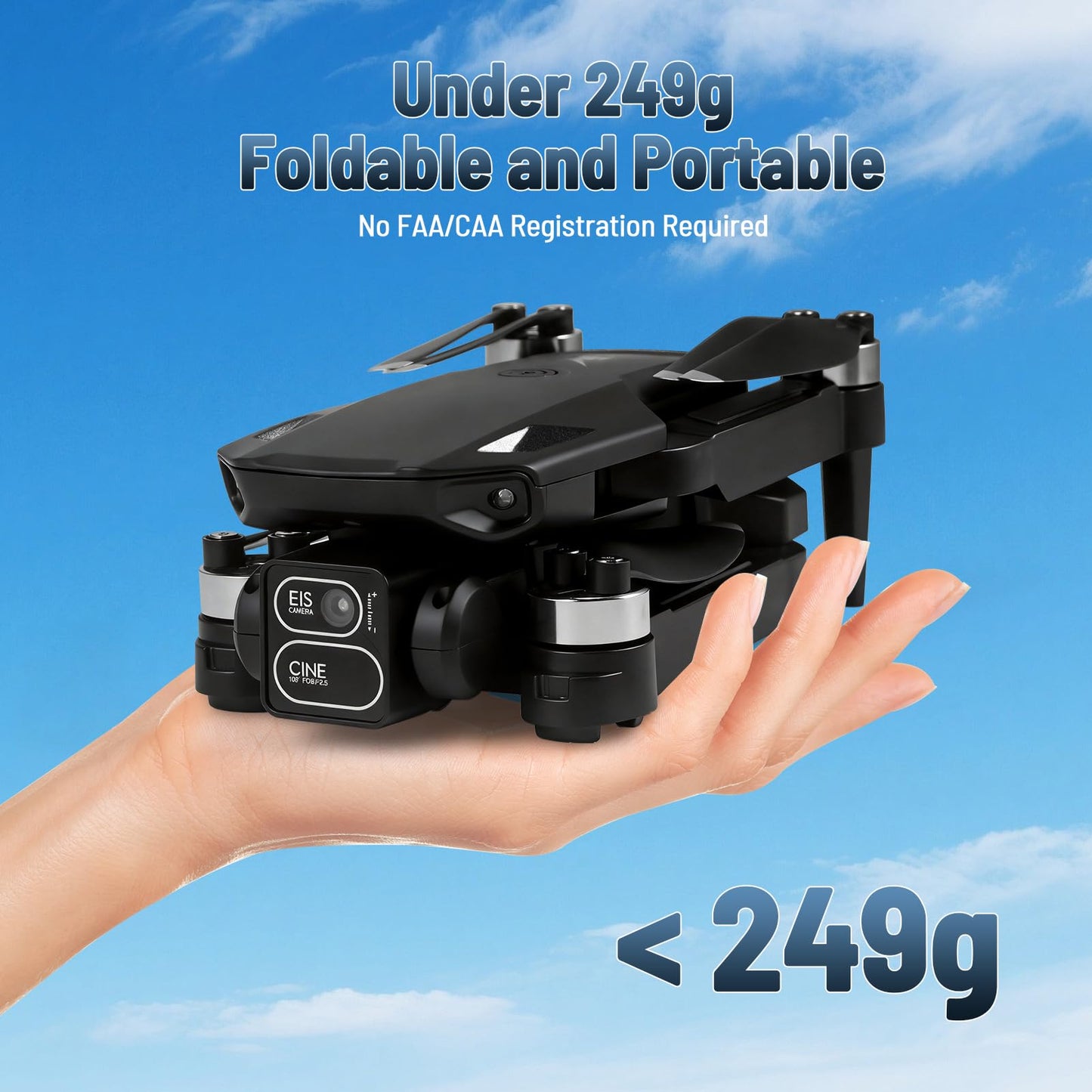 Mini Drone with Camera, 4K HD FPV Drone for Beginners,Brushless Motor, Altitude Hold, Gesture Selfie, One key Return/Emergency Stop,3D Flips, Waypoint Fly, 2 Batteries,Foldable RC Quadcopter.