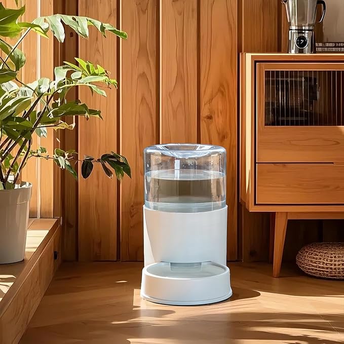 Gravity 3.8L Automatic Pet Waterer and Feeder Bundle Set for Dogs and Cats, Gray