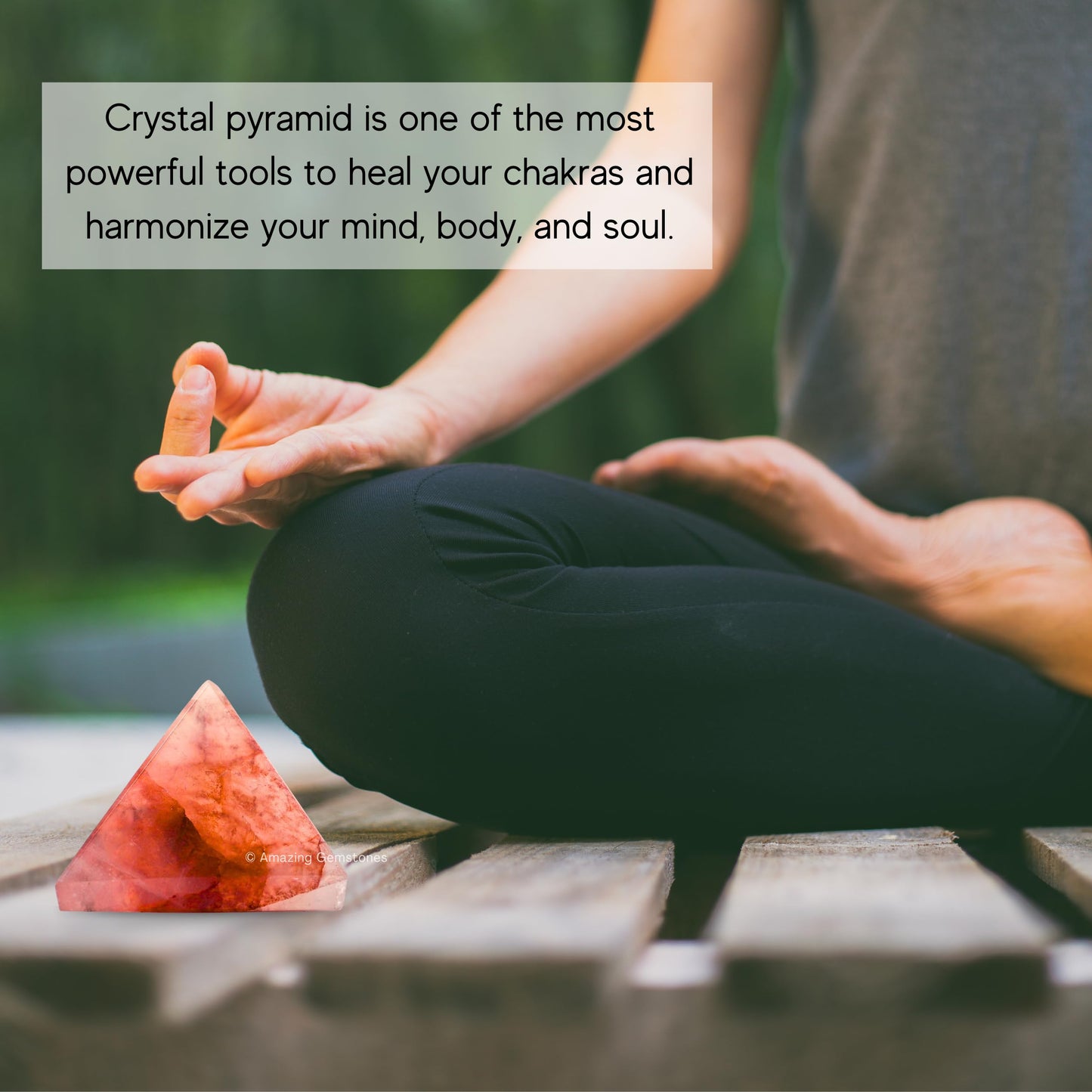 Amazing Gemstone Red Hematoid Quartz Pyramid Crystal Healing Stones - 1.5" Great Pyramid Figurine of Natural Stone Pyramid for Meditation, Reiki, Chakra Balancing and Crystal Pyramids Grid