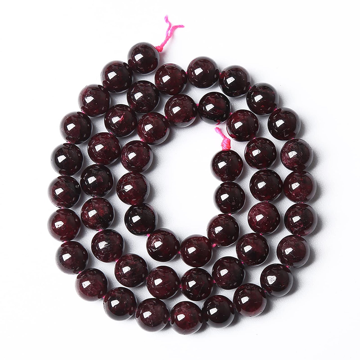 6MM 60PCS Natural Garnet Gemstone Loose Beads for Jewelry Making DIY Bracelet Crystal 1 Strand