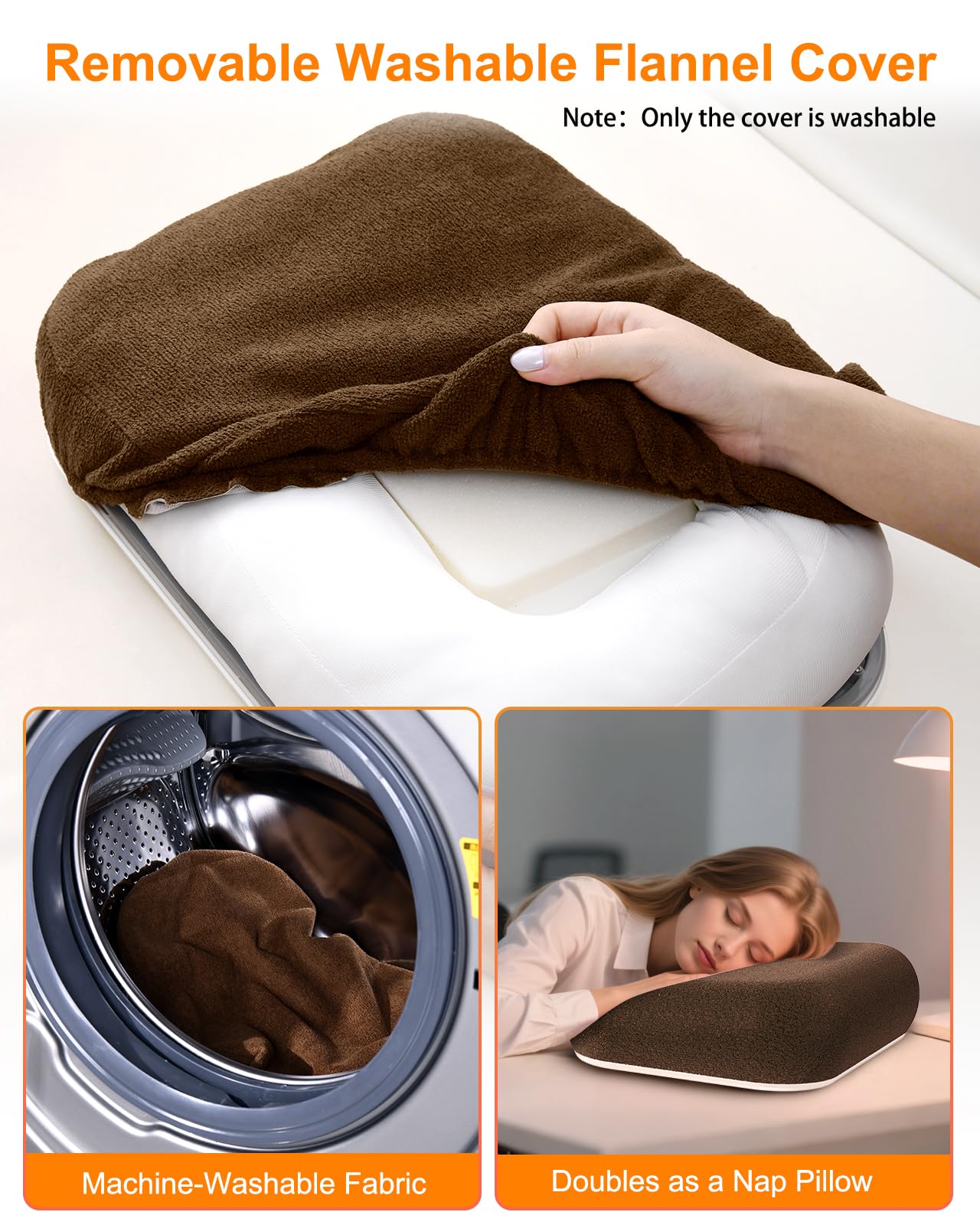 Nauttxon Lap Desk with Storage Cushion Washable - with Magnetic Mouse Pad, Scented Cotton Pads - Multi-Functional Lap Desk for Home Office Couch Bed -Fits Up to 15 Inch Laptop
