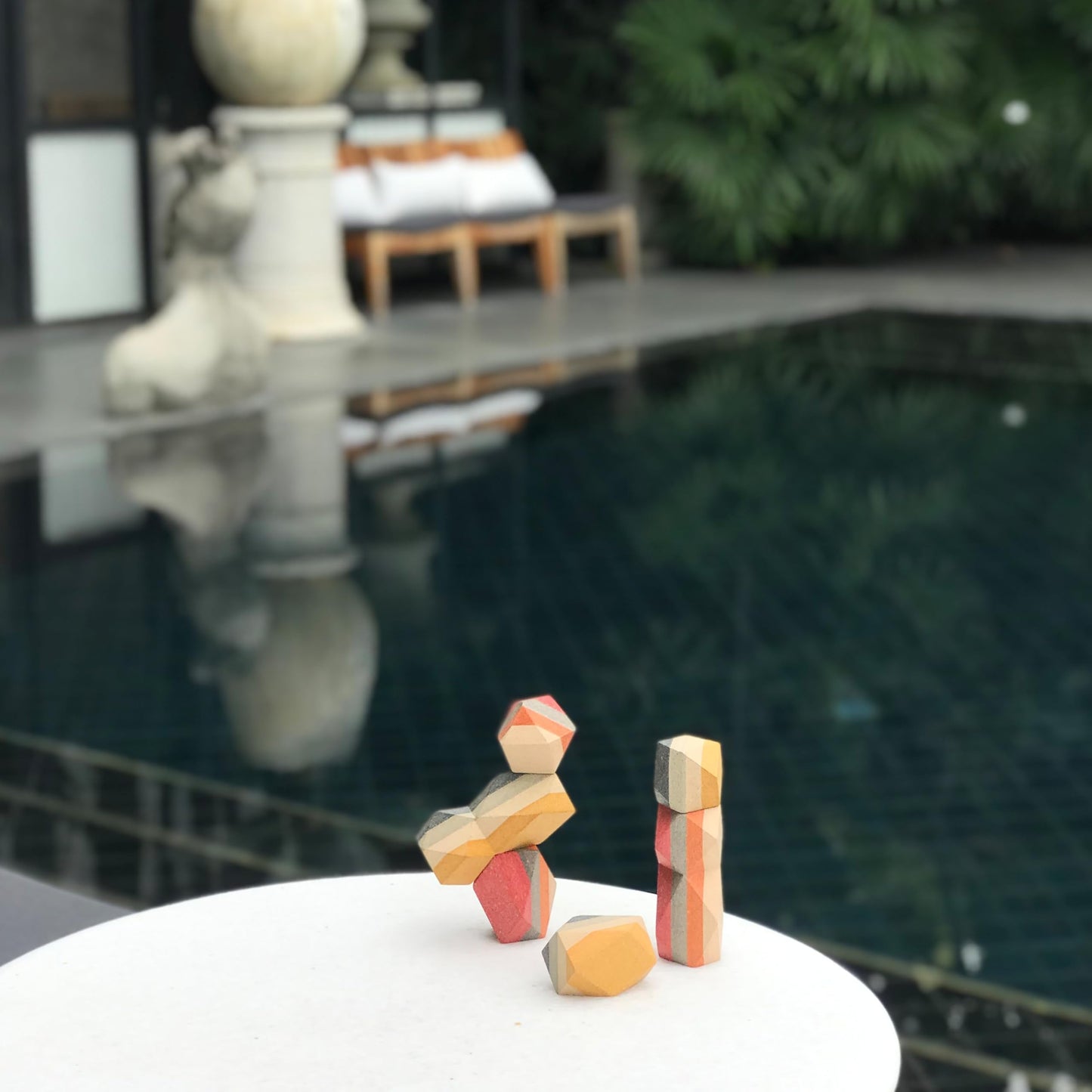 PlanToys® Geo Stacking Rock Wooden Montessori Balancing and Fine Motor Toy | Creative Thinking, Coordination and Early Problem Solving Activity | Eco Friendly Educational Open Ended Play Set