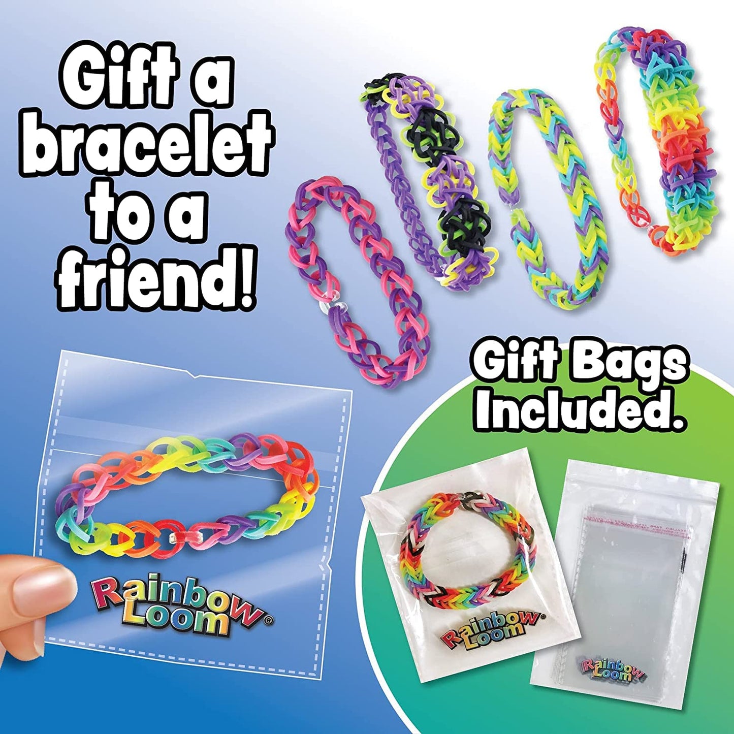 Rainbow Loom MEGA Combo Set, Features 7000+ Colorful Rubber Bands, 2 Step-by-Step Bracelet Instructions, Organizer Case, Great Gift for Kids 7+ DIY Craft, STEAM