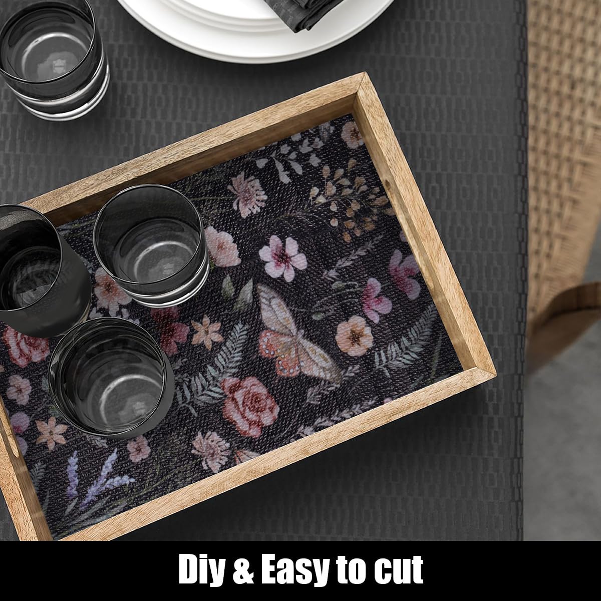 16IN x 10FT Butterfly Shelf and Drawer Liner for Kitchen Cabinets