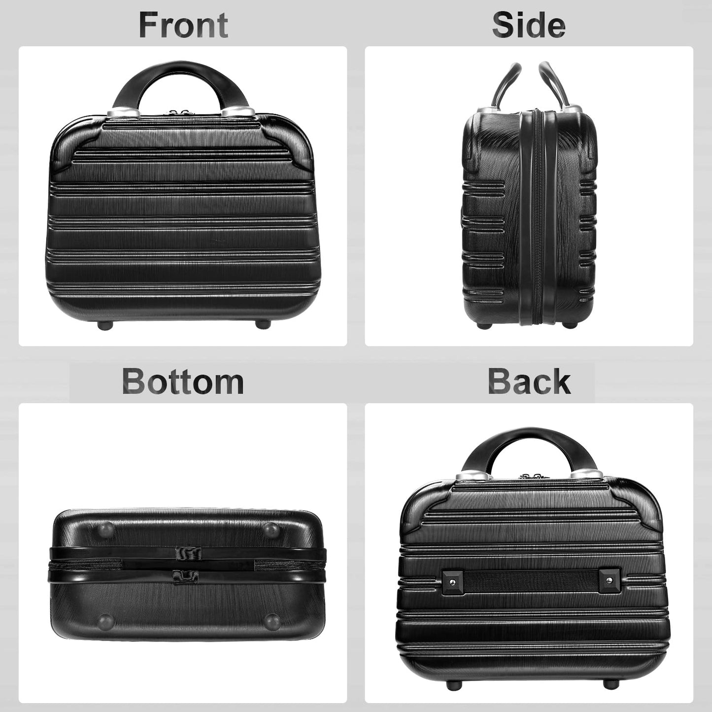 14-Inch Makeup Train Case Hardshell PC+ABS Travel Cosmetic Organizer, Makeup Storage Box for Toiletry Durable Portable Gifts for Women.