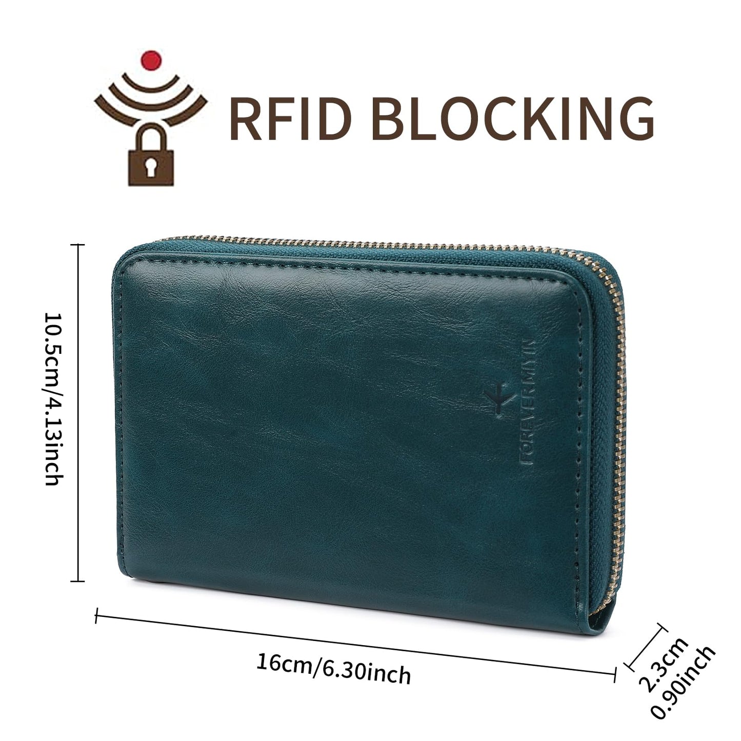LEEXTON RFID Blocking Passport Holder for Wallet,with Zipper Travel Wallet Credit Cards Case Women Men Passport Cover Wallet