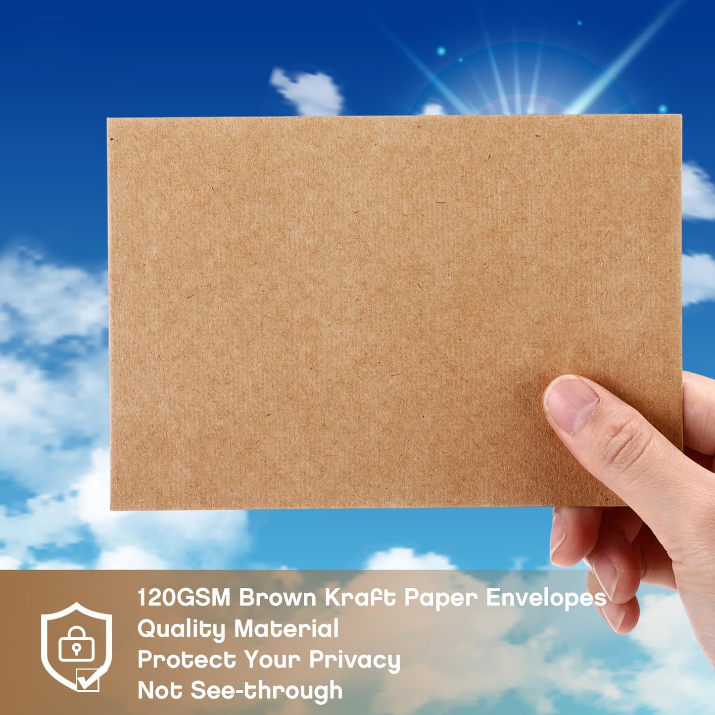 Fainne 1200 Pack Brown Envelopes Bulk, Kraft Envelopes for Invitation, 120 GSM Gift Card for Office, Gift, Party, Baby Shower, Wedding (A4,4.25 x 6.25")