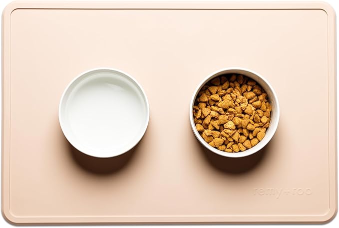 Remy+Roo Silicone Dog Food Mat for Pet Bowls - Sage - 23.6 x 15.7 Inch