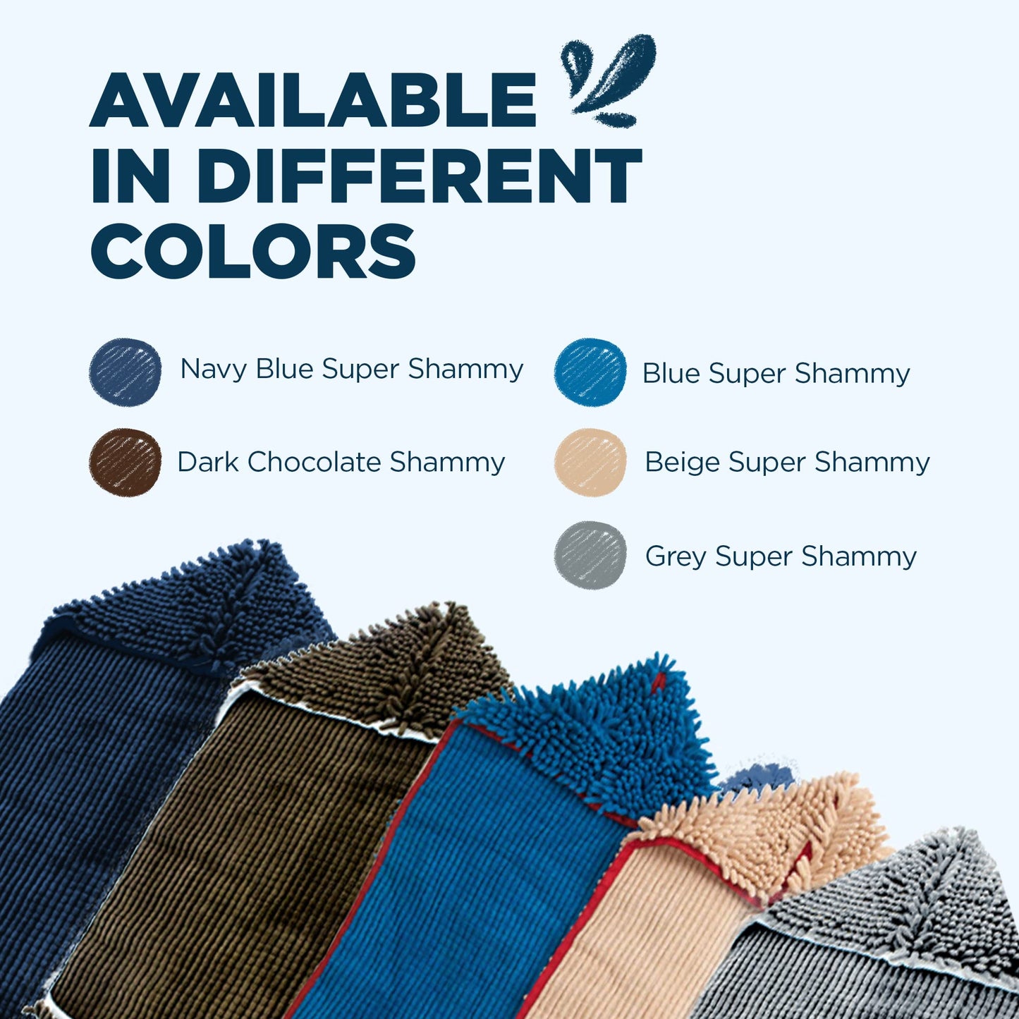 Soggy Doggy Super Shammy Dog Towel - Microfiber Chenille Towel for Drying Dogs and Cleaning Paws - Fast Drying with Hand Pockets for Ease (Blue/Red Trim, 31” x 14”)