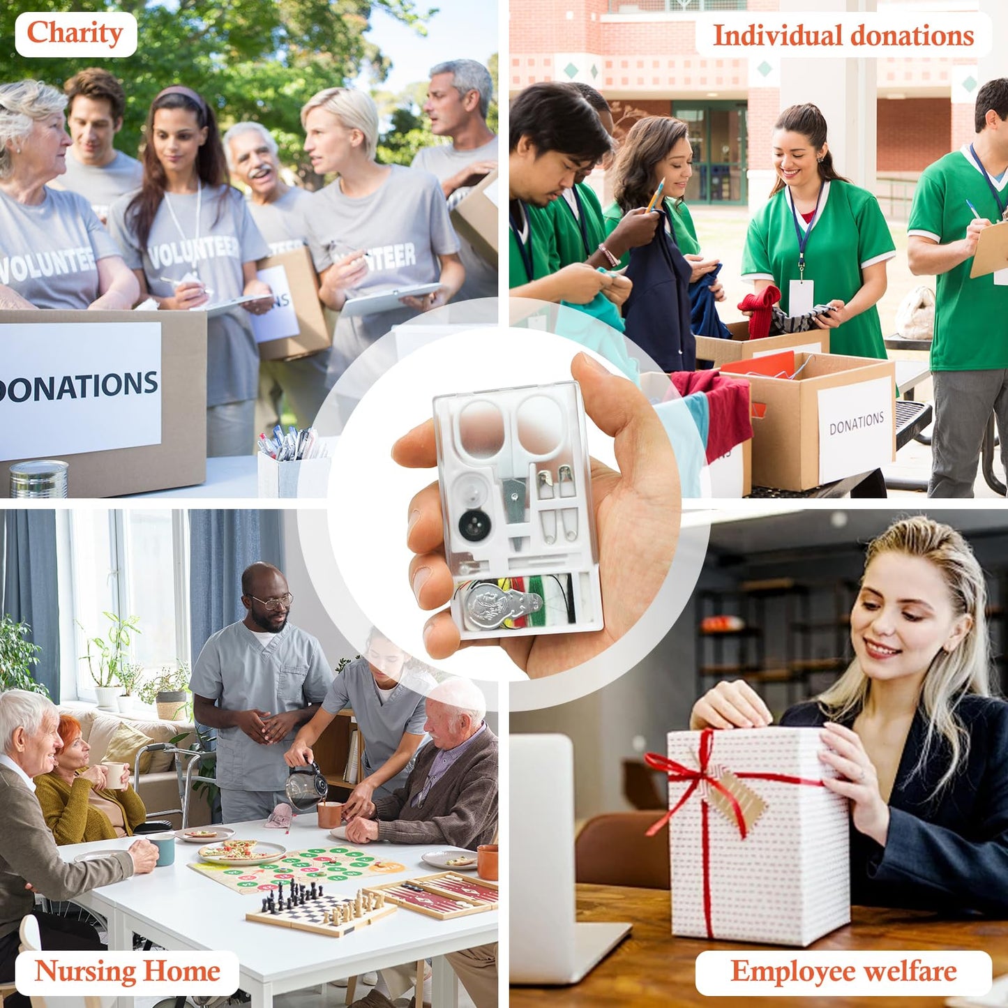 25 Boxes Mini Travel Sewing Kit Quick Fix Sewing Kits Bulk Basic Portable Pre Threaded Needle Emergency Repair Tool for Christmas Gifts Beginner Traveler Home Hotel (White)
