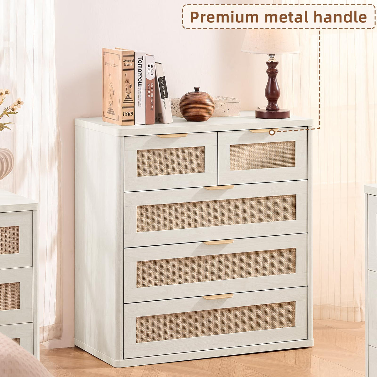 Rattan Dresser Set 2 for Bedroom