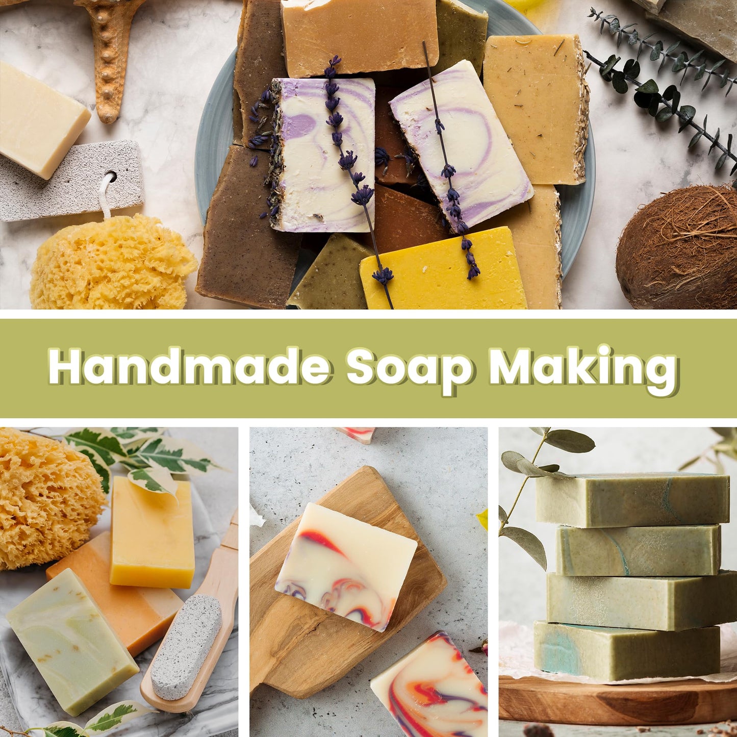 PIUH Deluxe Soap Making Kit for Soap Making, DIY Soaps Making Full Set Kits Includes Soap Melter, 4 lb Soap Base, 8 Essencial Oils, Silicone Loaf Molds & Scraper, Cutters, 8 Dyestuffs for Adults Gift