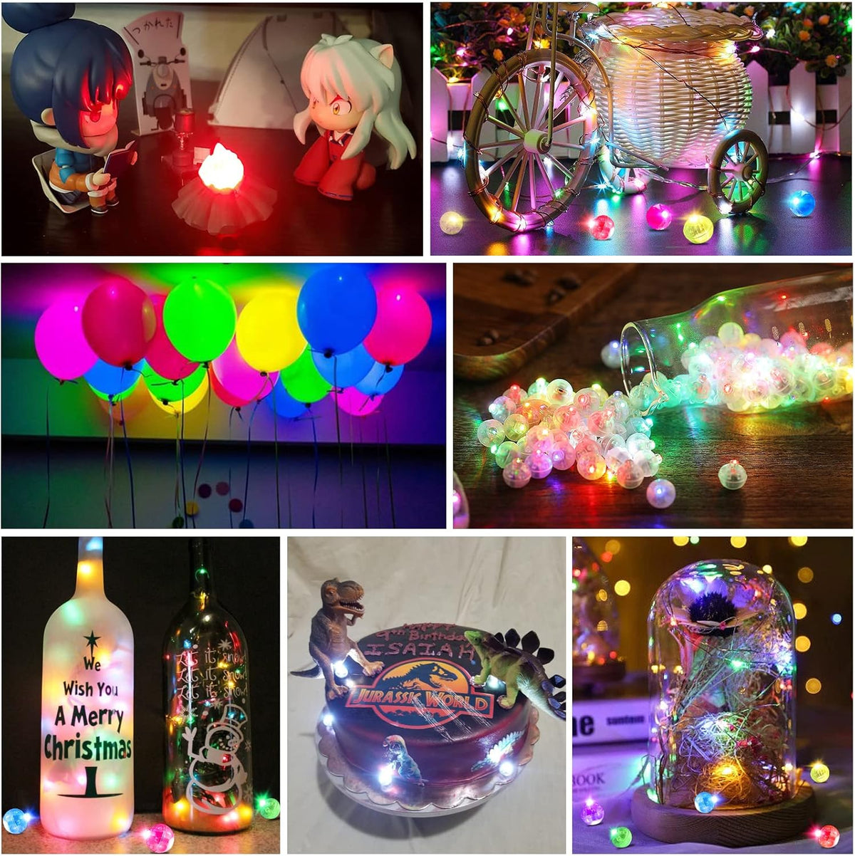 ZGWJ 100PCs Mini Led Lights for Paper Lantern, Led Balloons Light up Balloons for Neon Party Lights Easter Eggs Christmas Halloween Birthday Party Wedding Decoration