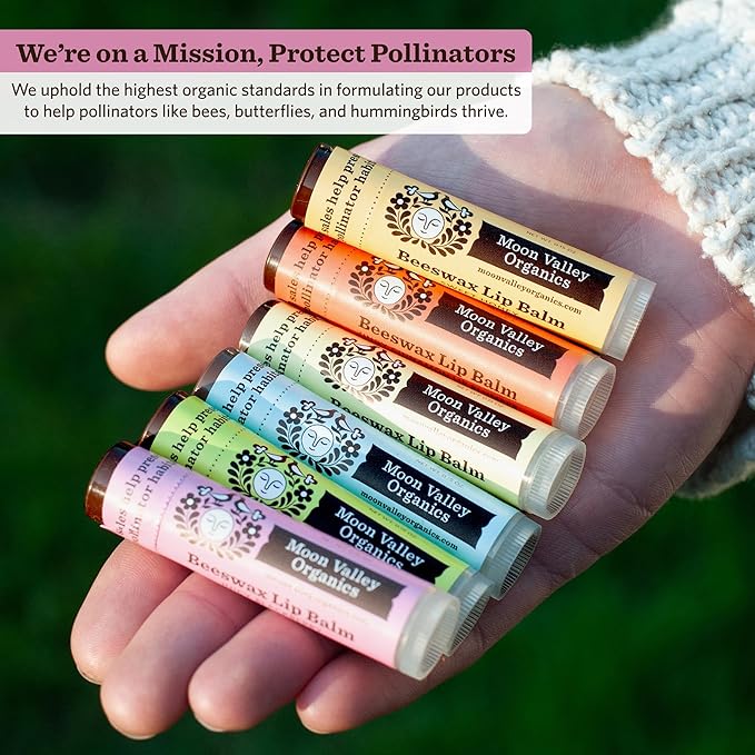 MOON VALLEY ORGANICS Organic Herbal Lip Balm Blackberry, 0.15 OZ