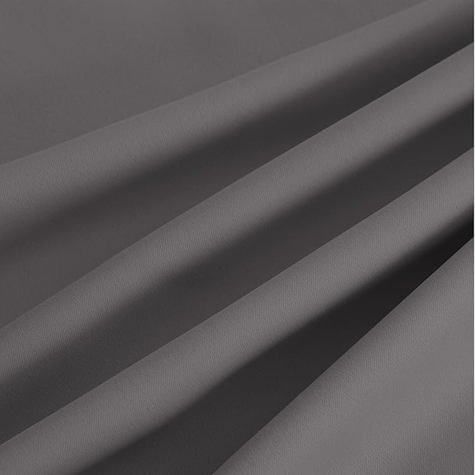 NICETOWN Room Darkening Draperies Curtains Panels, 2 Panels Grey W52 x L72