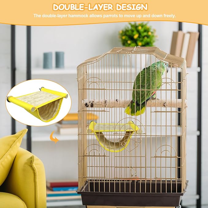 CZWESTC Bird Bed Nest Hanging Hammock Snuggle Hut for Cages