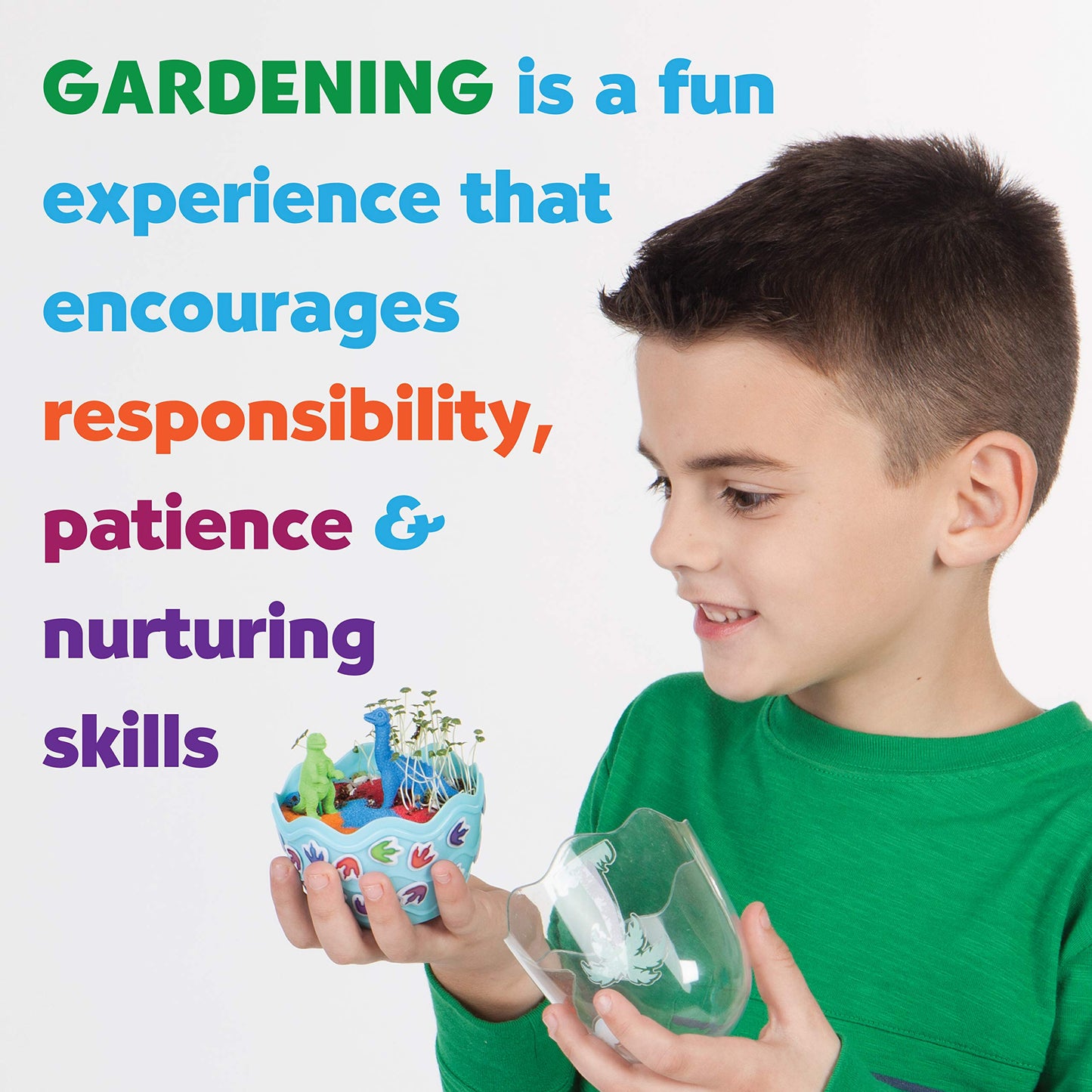 Creativity for Kids Mini Garden Dinosaur: Terrarium Kit for Kids - Dinosaur Crafts for Boys, Dinosaur Toy and Science Kit for Kids, Spring Crafts (Ages 6+)