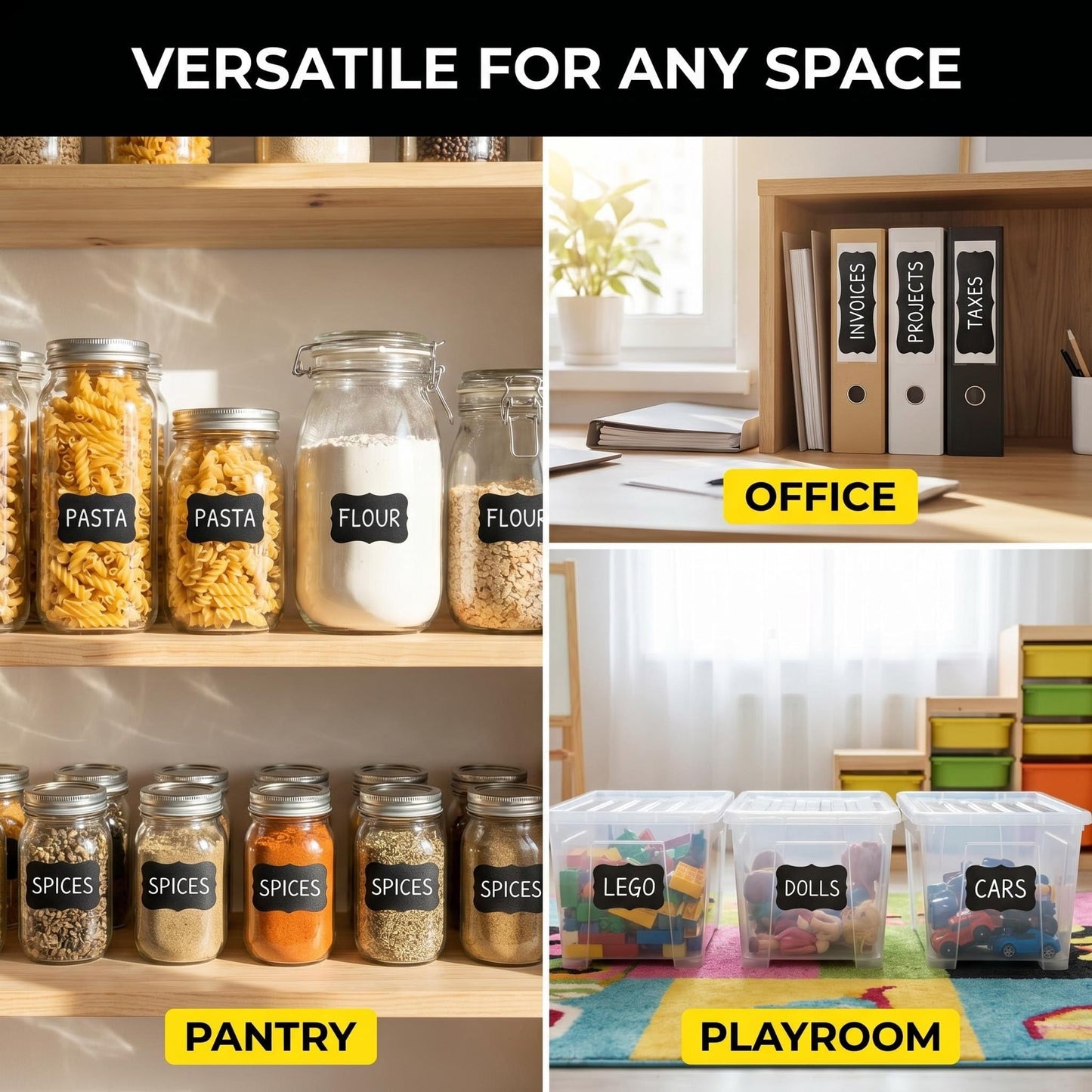LWTBNTY Blackboard Label - 185 Waterproof Reusable Blackboard Stickers with 3 Liquid Chalk Marks Used for Mason Jars, Party Decoration, Craft Room, Storage, tidying up Your Home and Kitchen