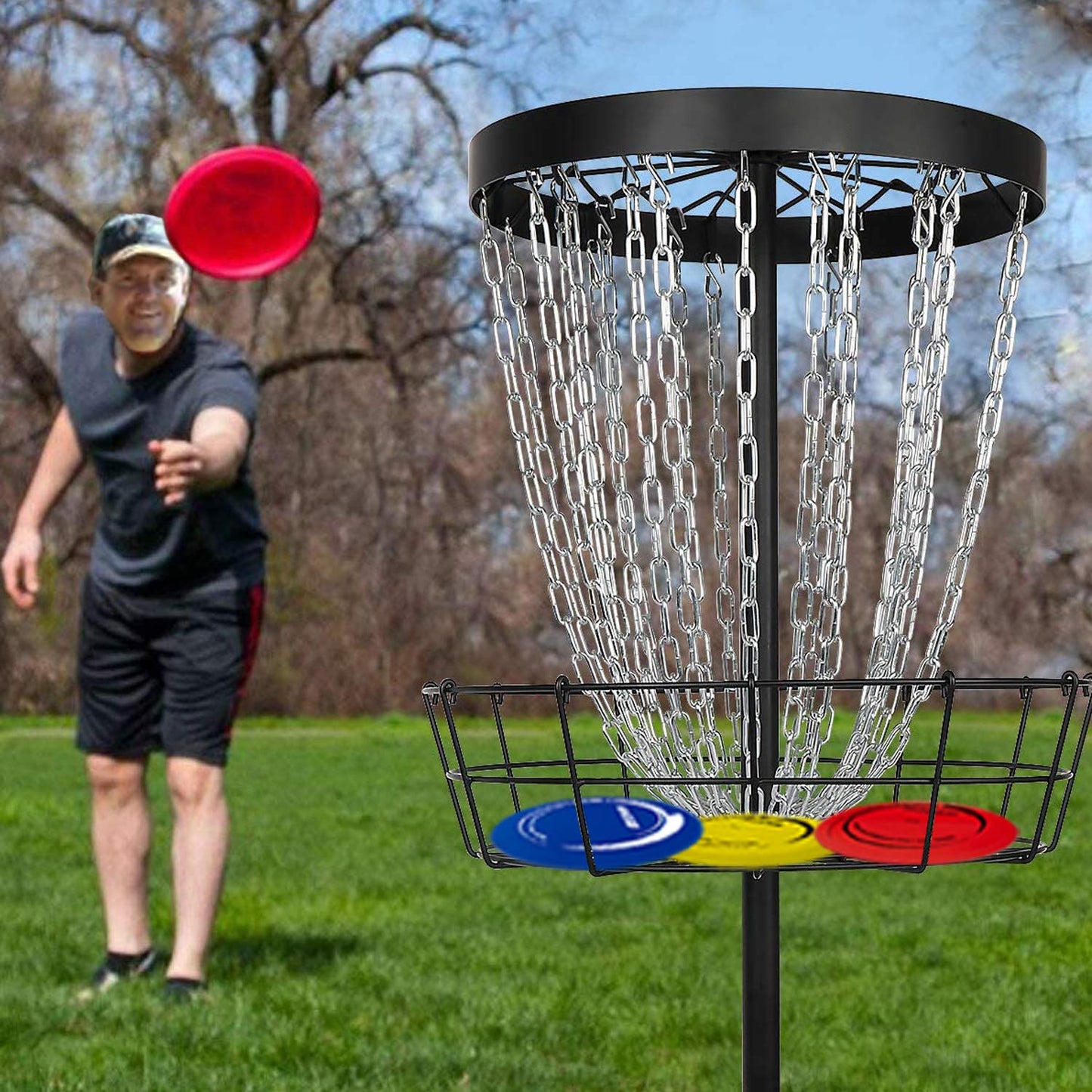 GOOSO Disc Golf Set - Driver, Mid-Range and Putter Discs with Disc Golf Bag for Outdoor and Backyard, Comfortable Plastic, 6 Pack