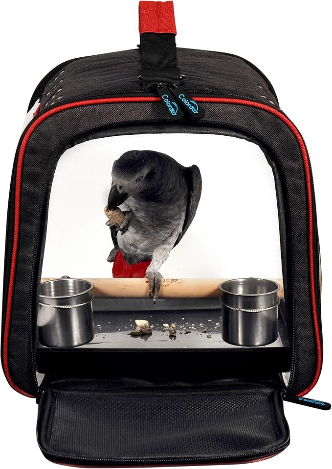 Colorday Lightweight Bird Carrier Travel Cage, Large 19x12x13 inch