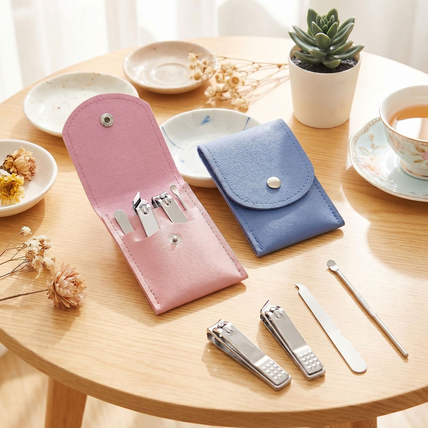 30 Pcs Manicure Kit for Women, Nail Clipper Set with Case, Travel Nail Kit Manicure Set Nail Care Kit Nail Scissors, 4 Mixed Colour Purse Essentials Travel Size Essentials, Manicure Set Women