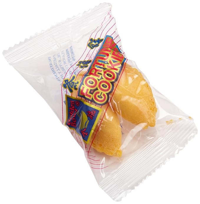 Golden Bowl Fortune Cookies, Citrus Flavor, Individually Wrapped Cookies, Bulk Pack, 400 Count