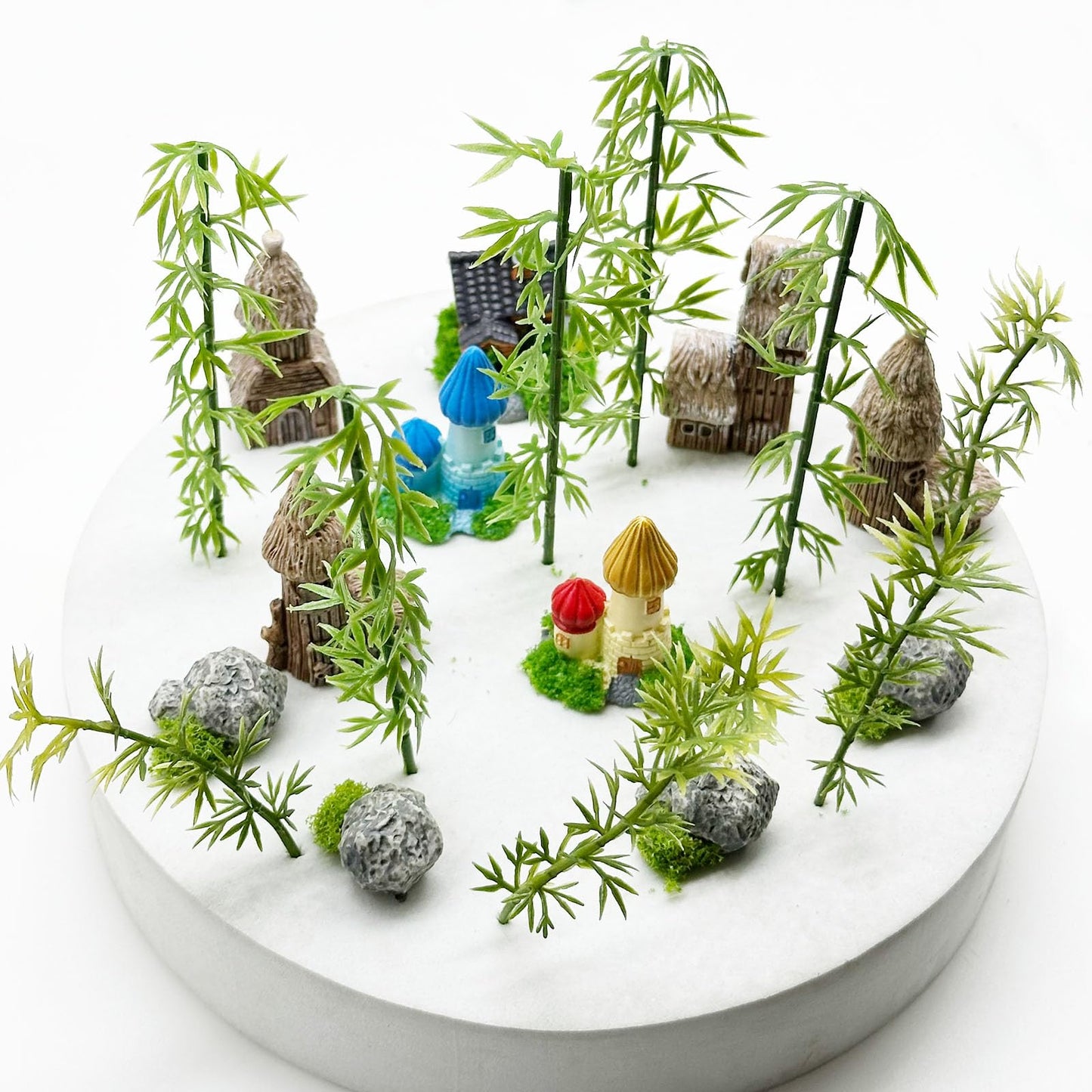 Woohome Fairy Garden Kits 45 PCS Miniature Garden Accessories Micro Landscape Miniature Figurines for DIY Micro Landscape Ornaments
