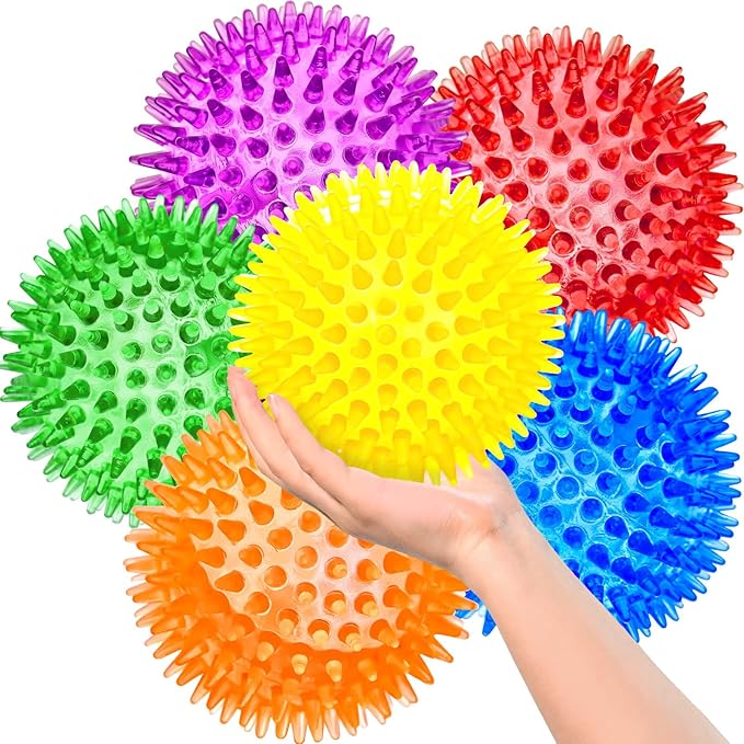 Squeaky Balls for Dogs Small, Fetch Balls Rubber 3 Pack Bright Colors