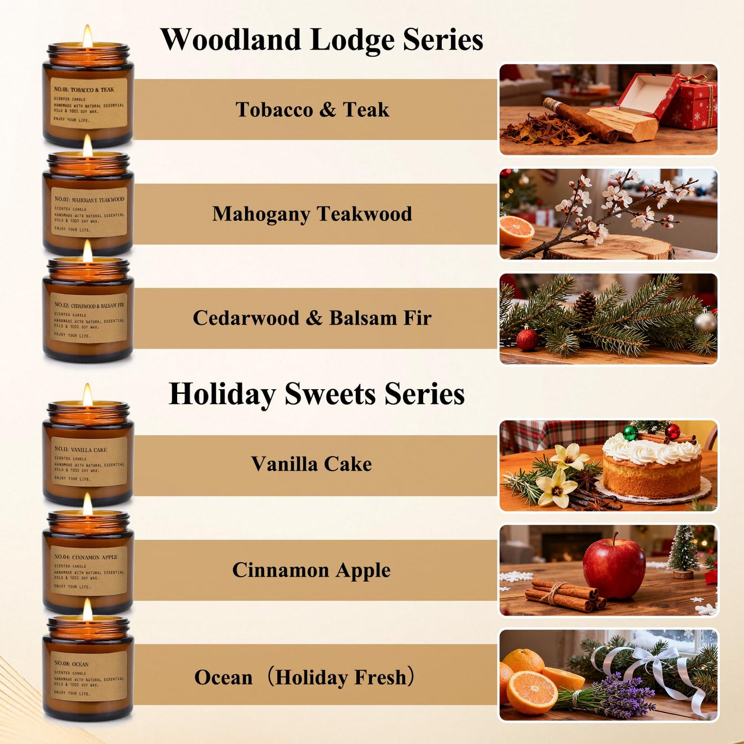 12 Pack Aromatherapy Candles for Home Scented, Aromatherapy Jar Candle Gifts for Women, Natural Soy Wax Amber Candle Set, Scented Candles Set for Birthday Present