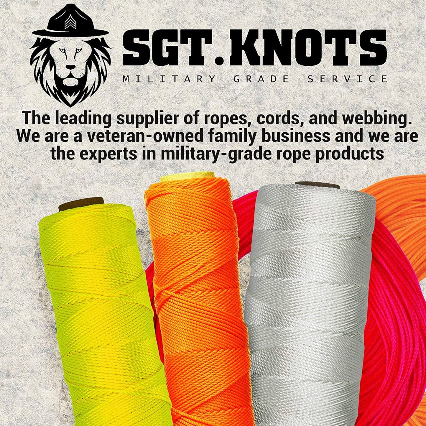 SGT KNOTS #18 Twisted Mason Nylon String Superior and Durable Twine for Masonry Jobs, DIY Projects, Crafting, Commercial, Workshop, Gardening, Trot Line (1100ft, Fluorescent Pink)