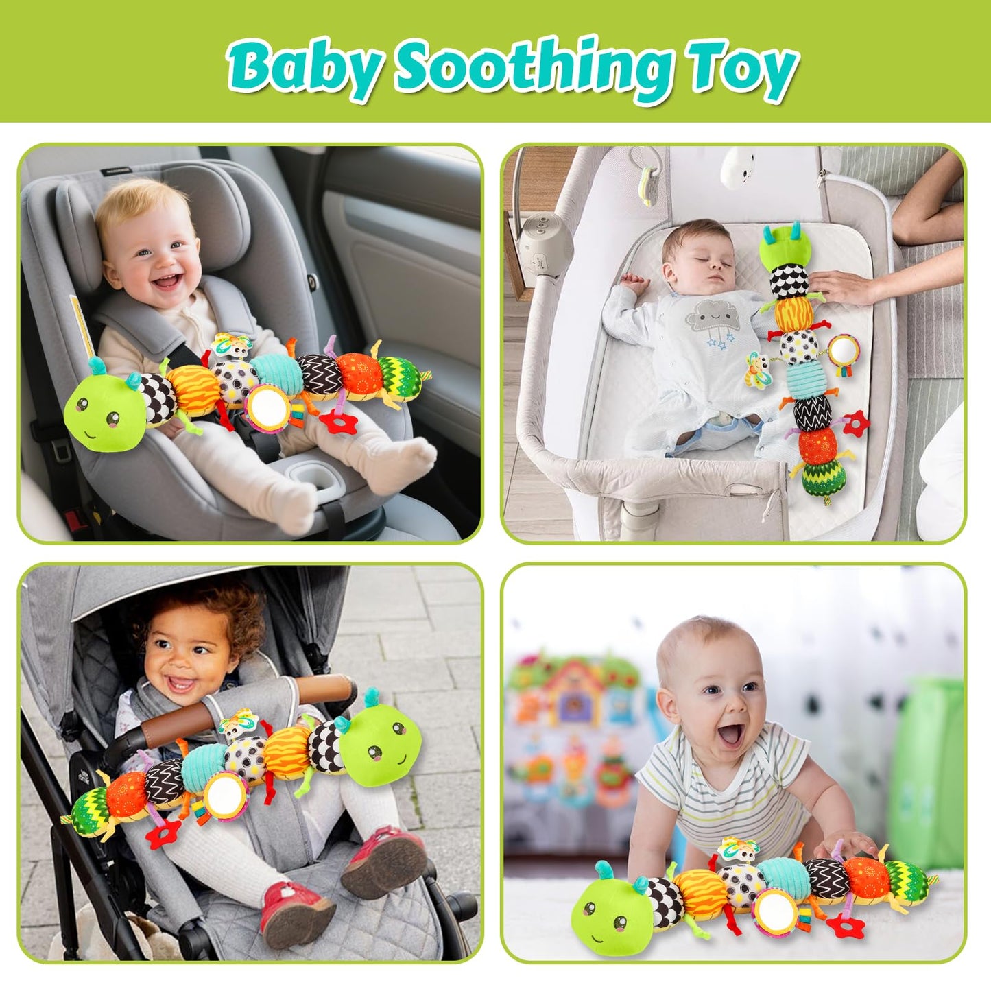 Baby Sensory Toy + Baby Stuffed Musical Caterpillar