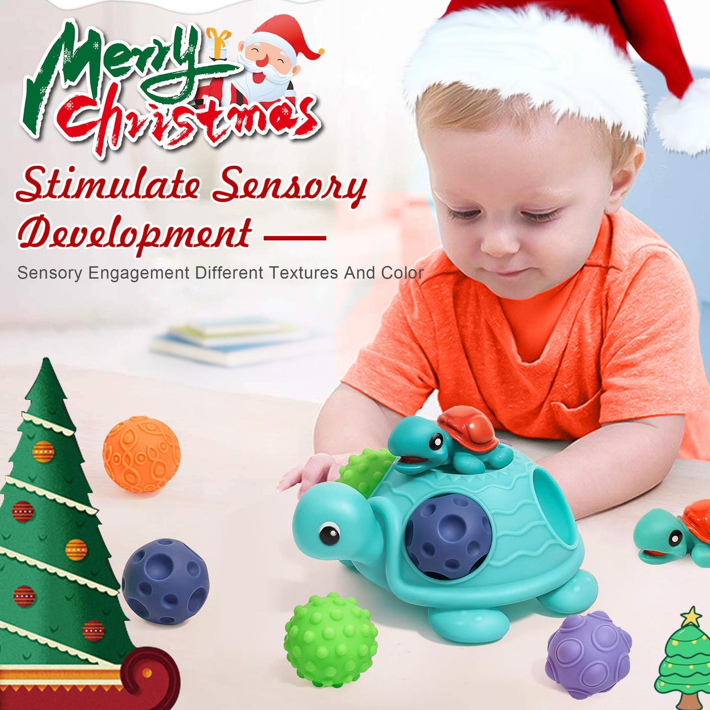 Soft Building Blocks for Toddler, Blocks for Kids 6 Months and up, Large Creative Stacking Blocks 20 PCS STEM Blocks and Sensory Balls Montessori Toys for Babies 6-12 Months, Baby Sensory Toys Turtle