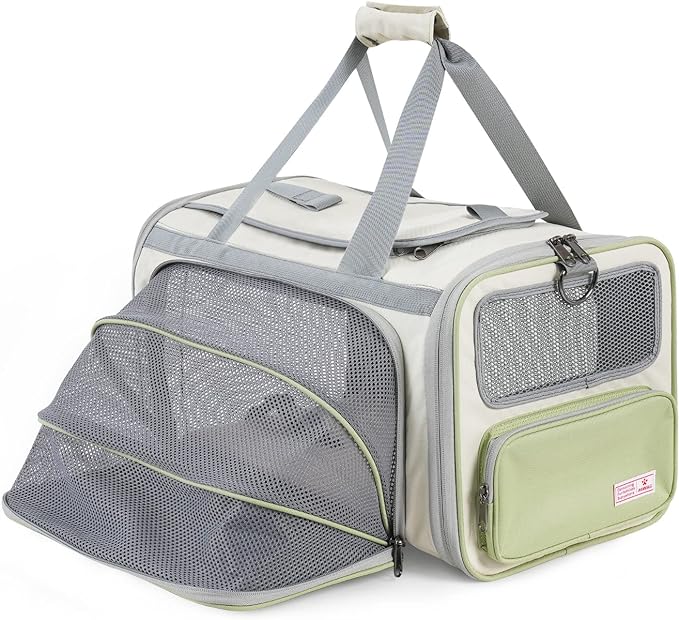Pawaii Cat Carrier Airline Approved Expandable Breathable Safety Leash