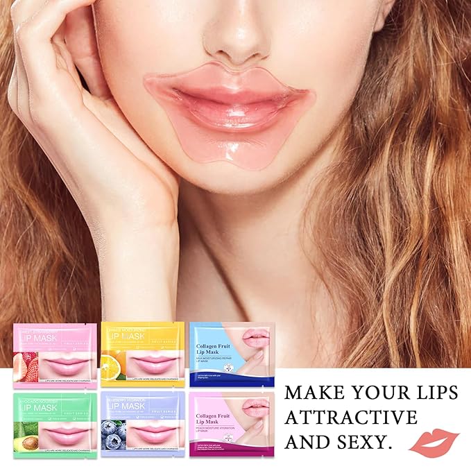 30PCS Hydrating Lip Mask,Overnight Lip Masks Bulk,Moisturizing Lip Patches Great for Dry Lips,Nourishing Lip Sleeping Mask Lip Care Kit for Women and Men