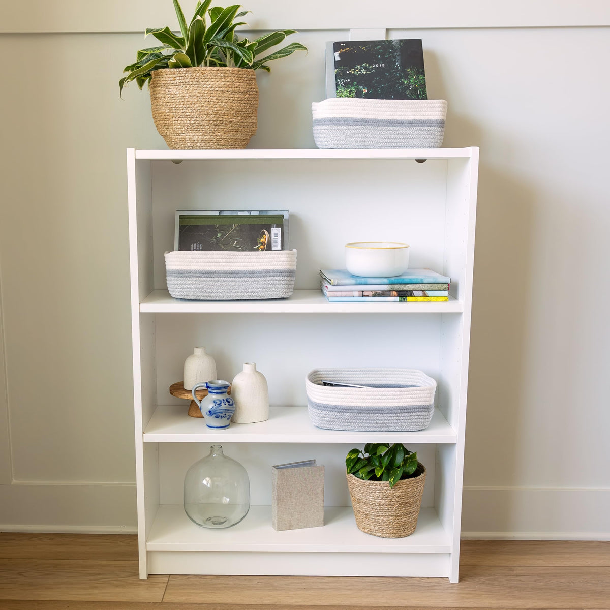 11.8"x8"x4.5” Storage Baskets for Shelves 3 Pack (3 Count)