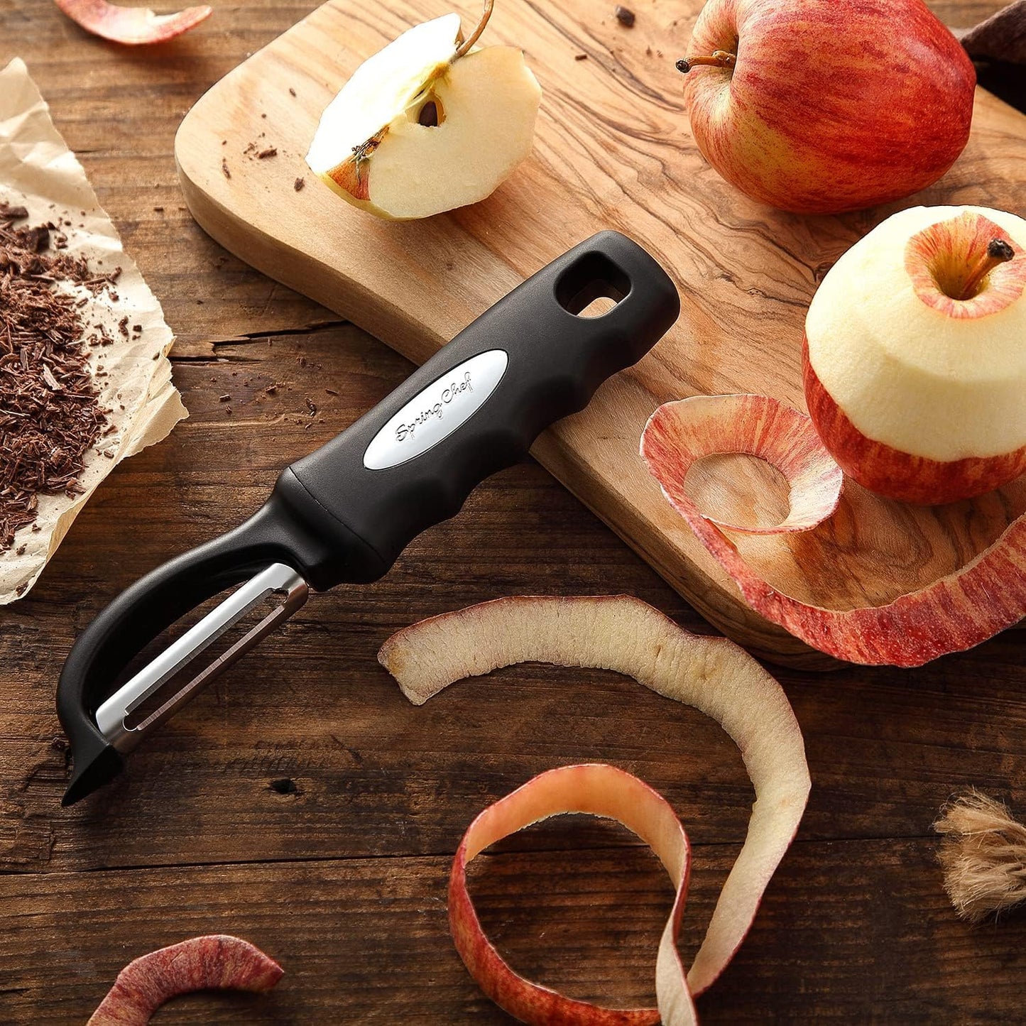 Premium Swivel Vegetable Peeler, Soft Grip Handle and Ultra Sharp Stainless Steel Blades - Perfect Kitchen Peeler For Veggie, Fruit, Potato, Carrot, Apple - Pink Lemonade (Black)