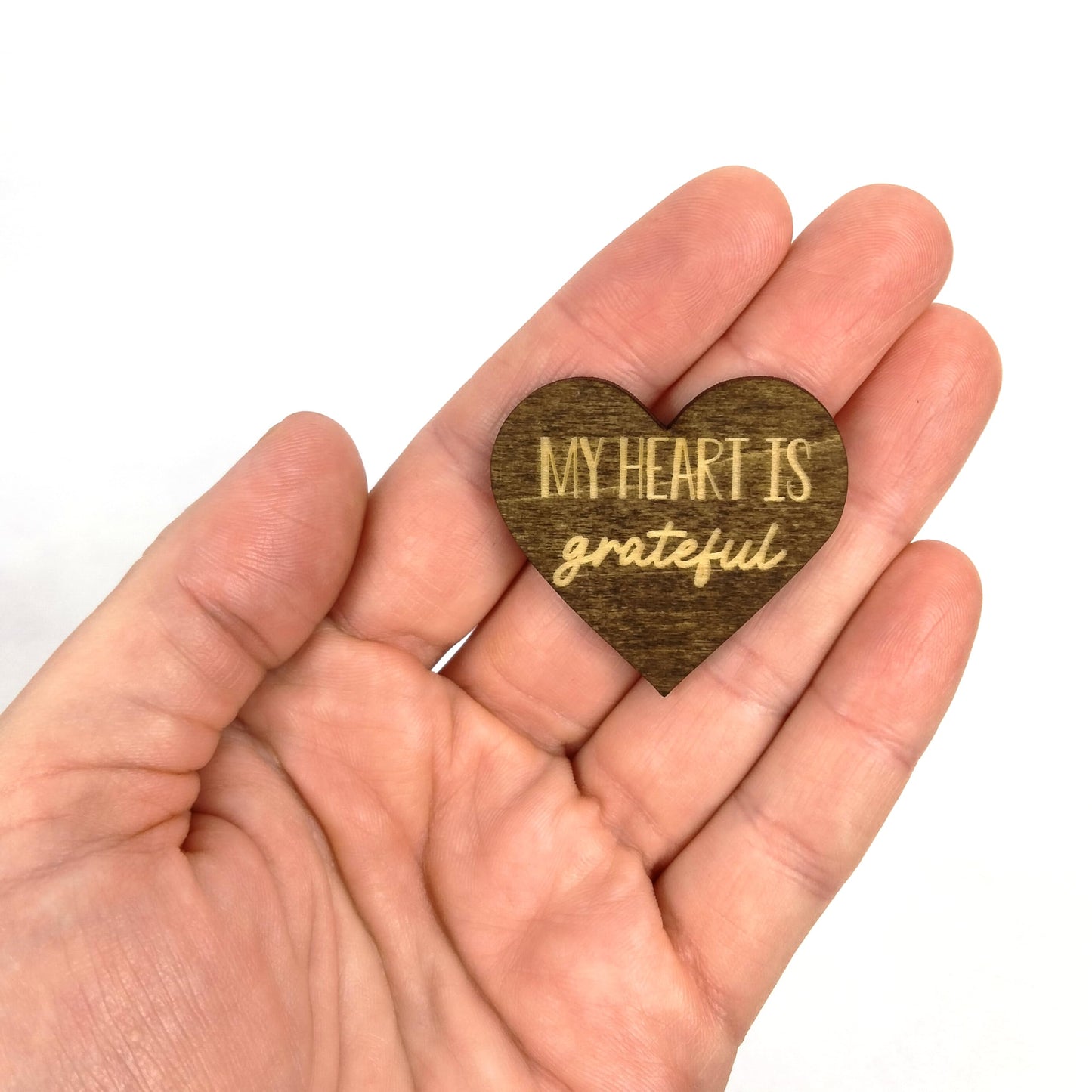 Sunny Lark Positive Affirmation Wood Cutouts | 72 Unique Laser Engraved Wood Hearts with Positive Affirmation Messages | Includes Desktop Affirmation Holder | Daily Motivational Gift