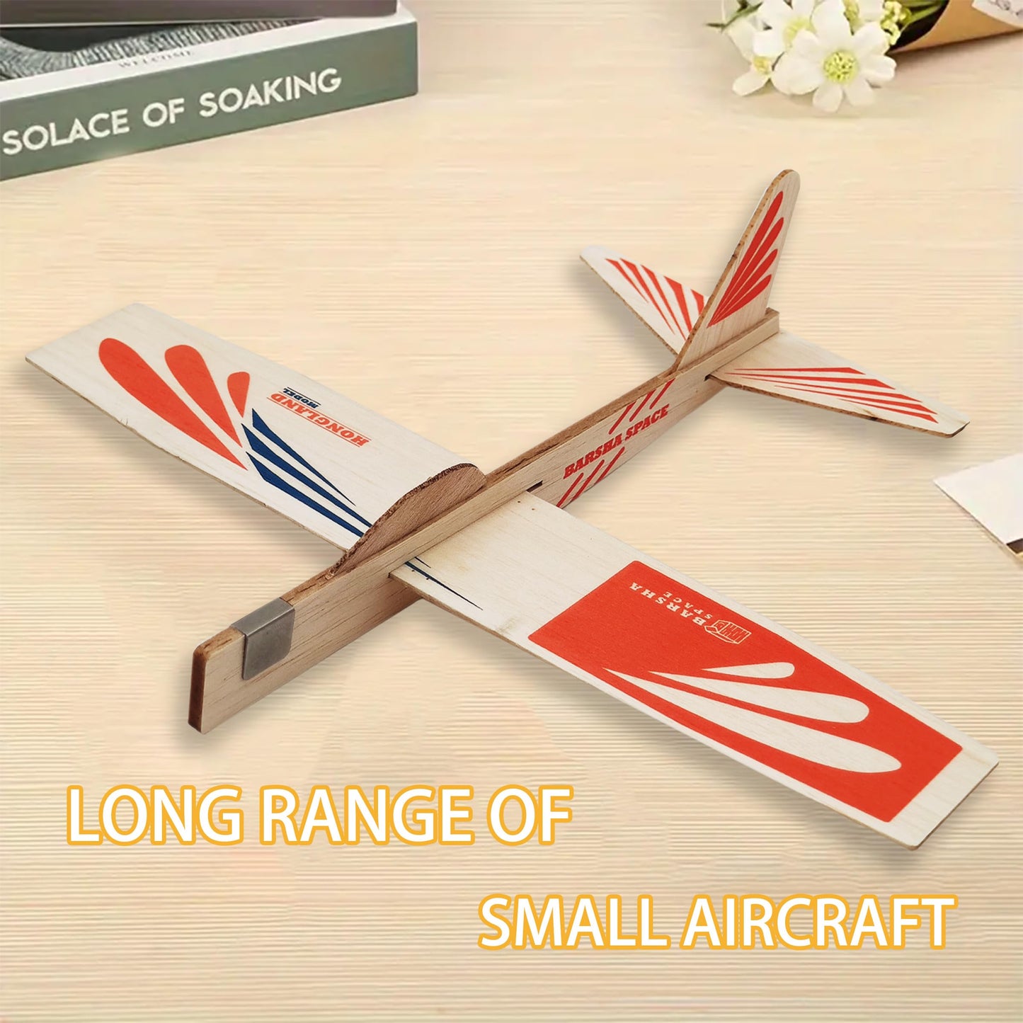 Barsha Space 4-Pack Balsa Wood Airplane Glider Kits for Kids - Model Toy Airplane Set | Perfect for Outdoor Flying in Yards, Parks & Open Spaces