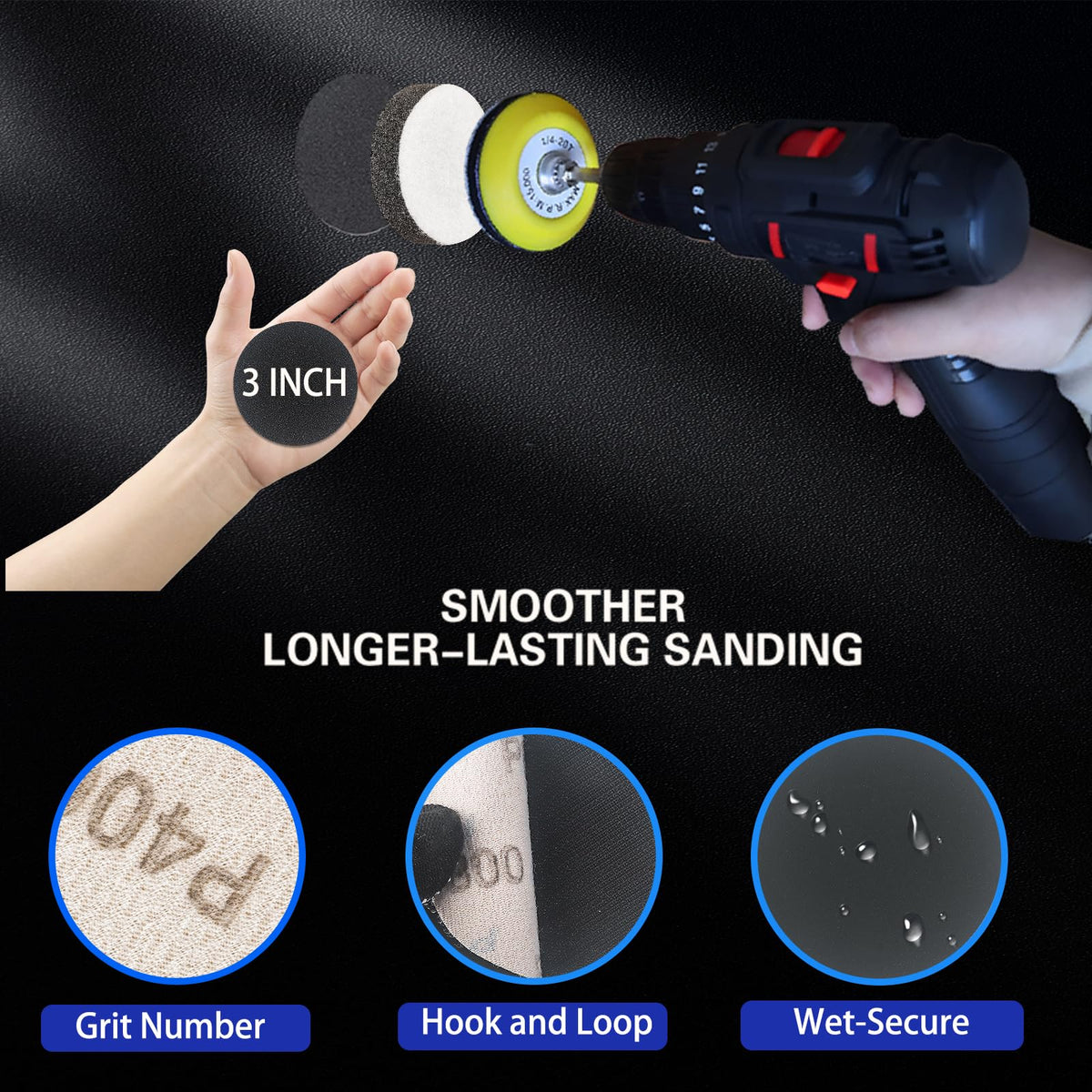 133 PCS Sanding Disc Drill Polishing Kit Sanding Attachment (133 Count)