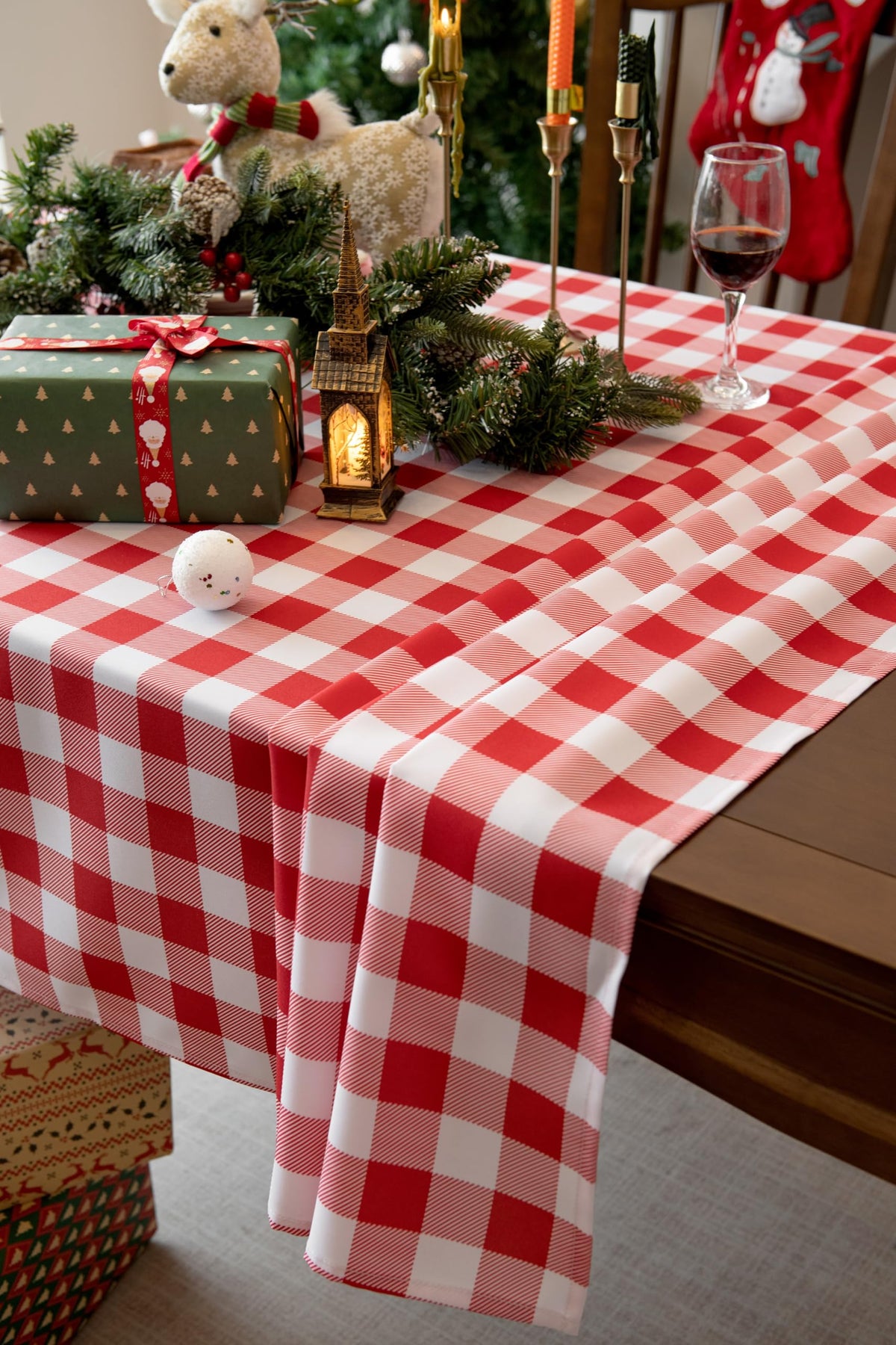 Waterproof Plaid Tablecloth Fabric